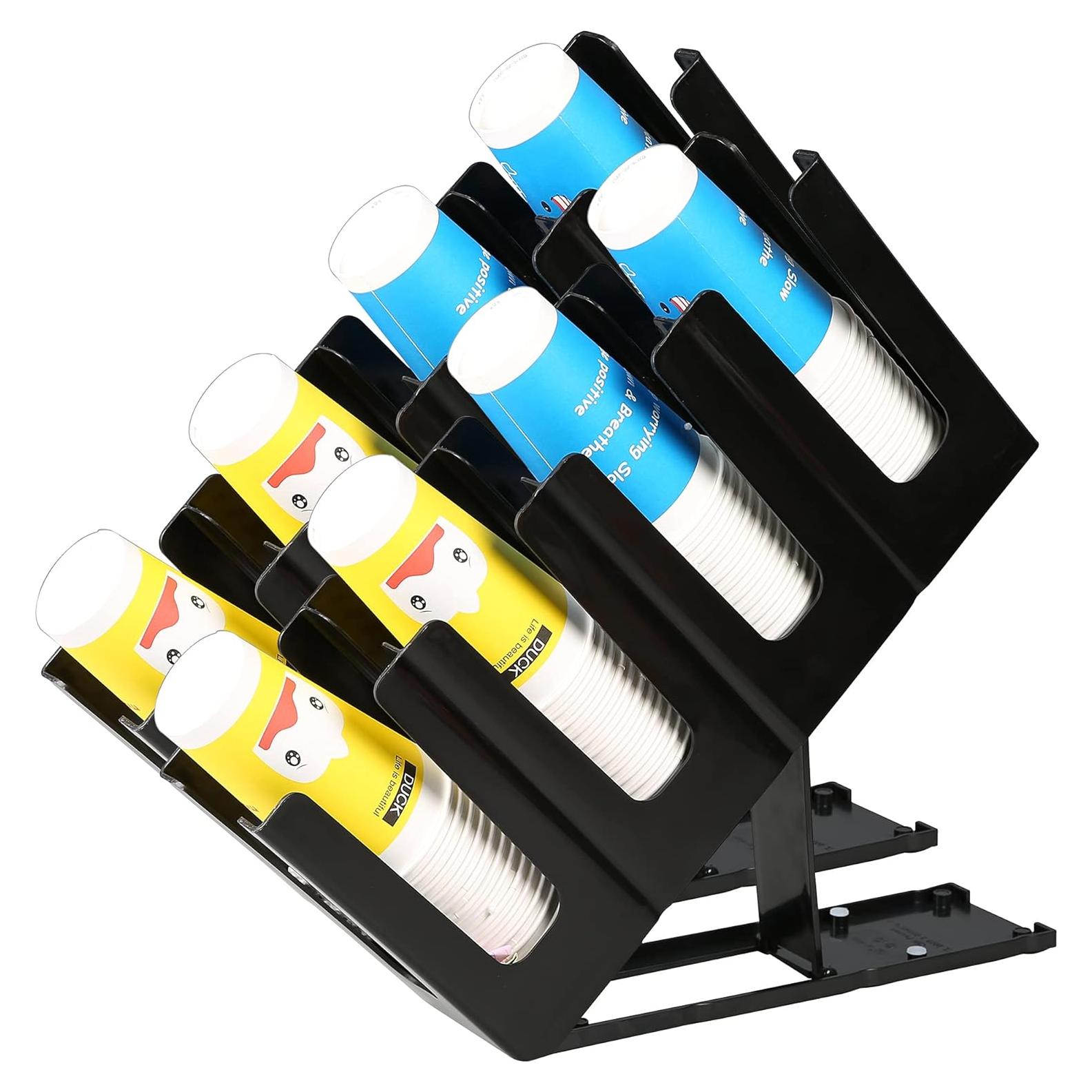 Soporte para Tazas y Tapas Clivia JD-86255 Negro, Paquete de 2