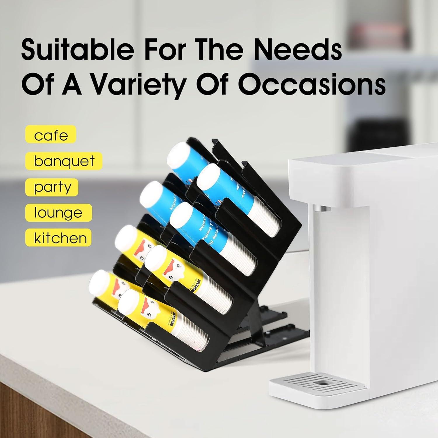 Soporte para Tazas y Tapas Clivia JD-86255 Negro, Paquete de 2