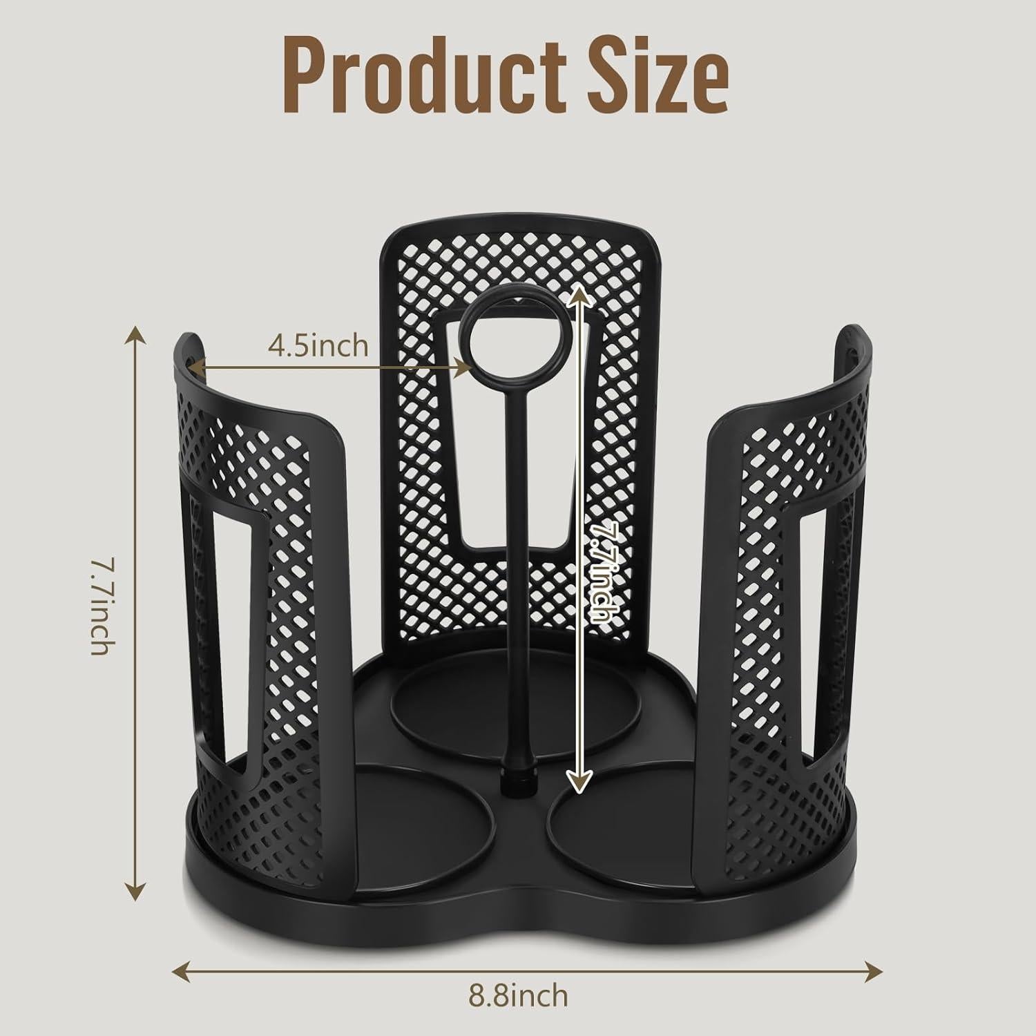 Dispensador de Tazas de Papel Yummy Sam 3 Compartimentos 360°