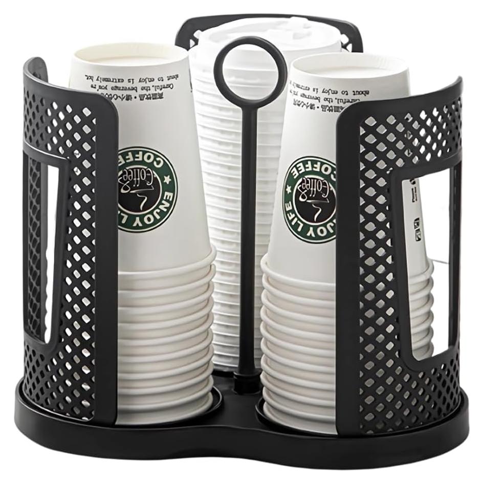 Dispensador de Tazas Rotatorio Atarvana 3 Compartimentos 22.5x19.5cm