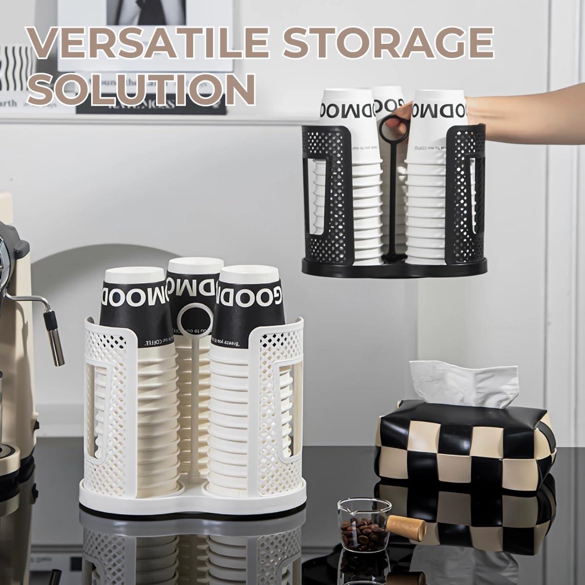 Dispensador de Tazas Rotatorio Atarvana 3 Compartimentos 22.5x19.5cm