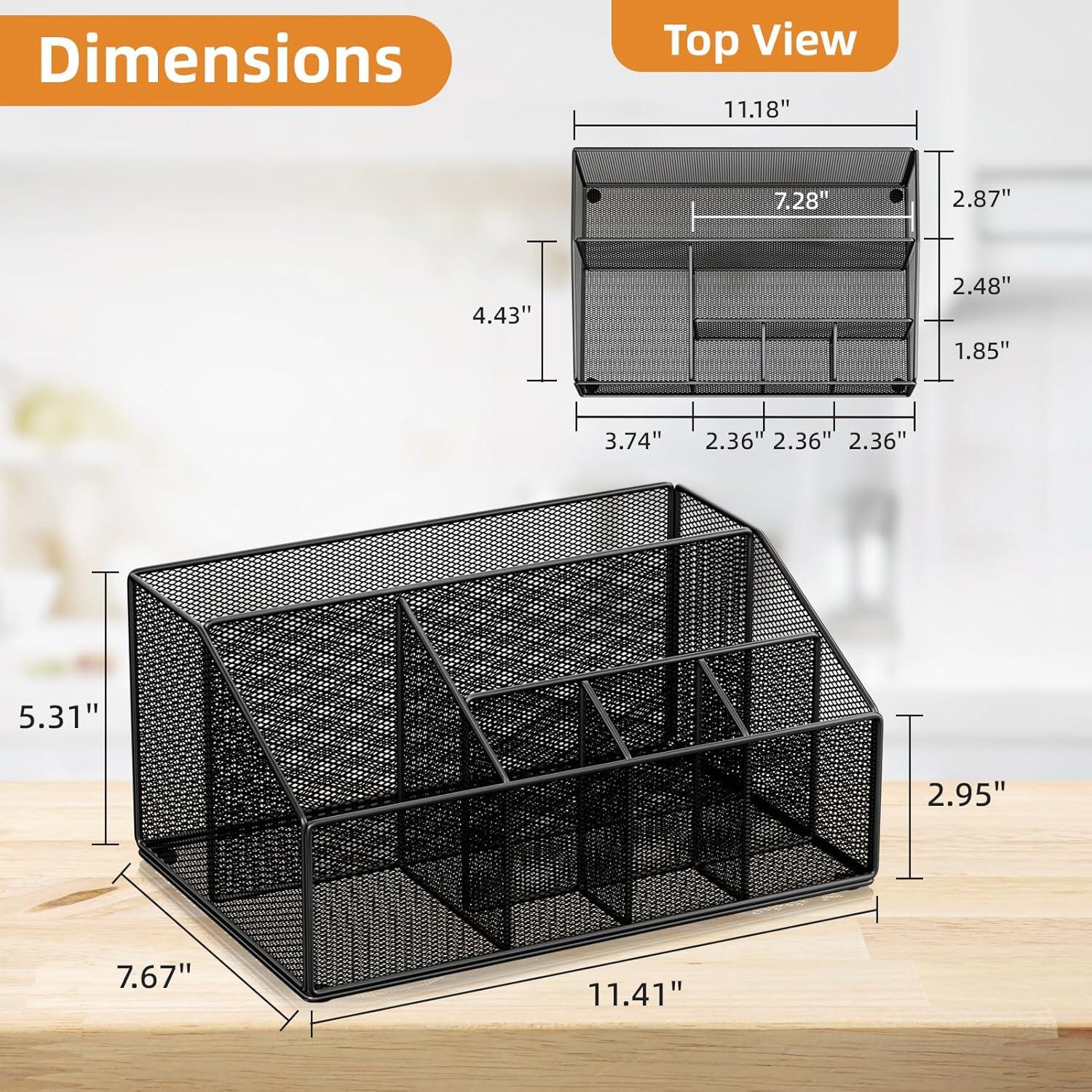 Dispensador de Platos de Papel Hordely 6 Compartimentos Negro