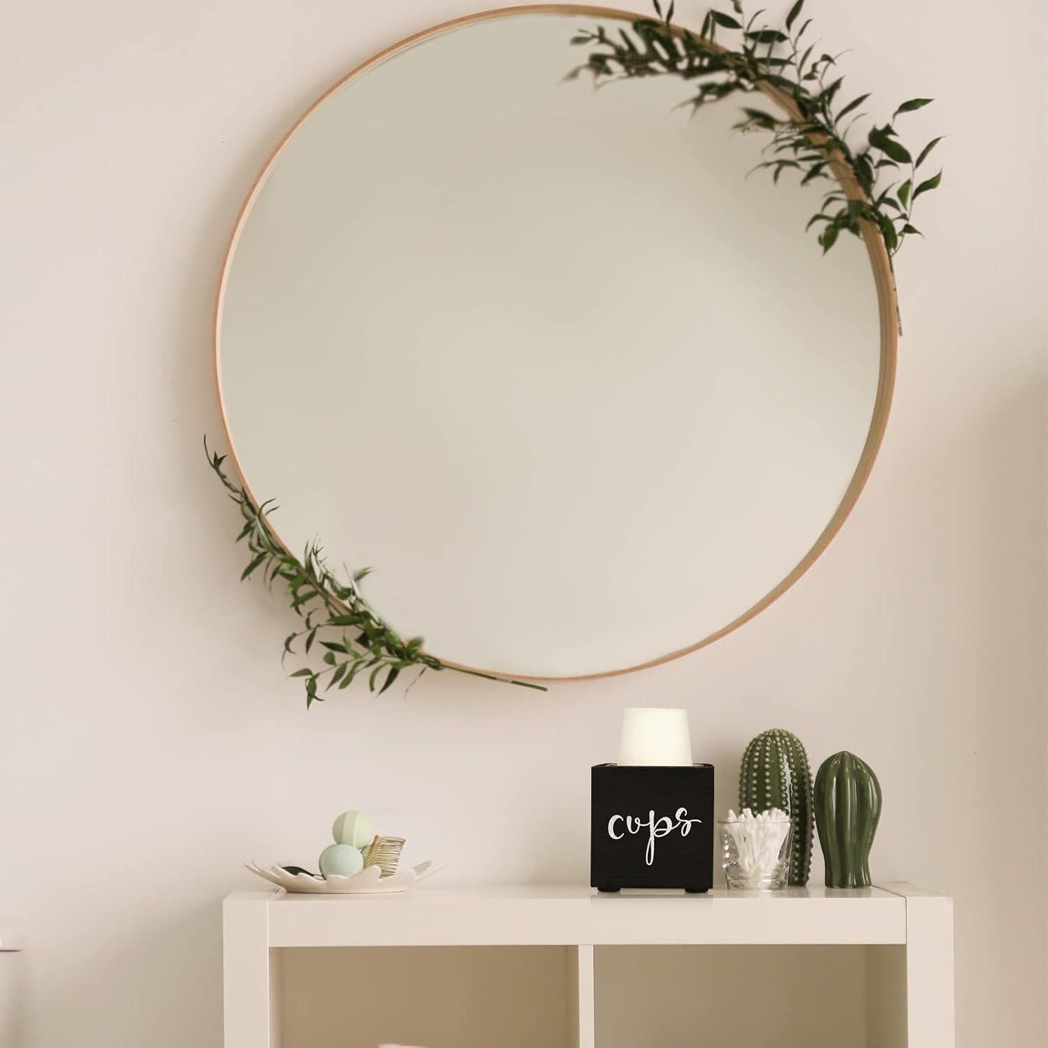 Dispensador de Tazas de Madera Yookeer - 2 Piezas 9.3 cm