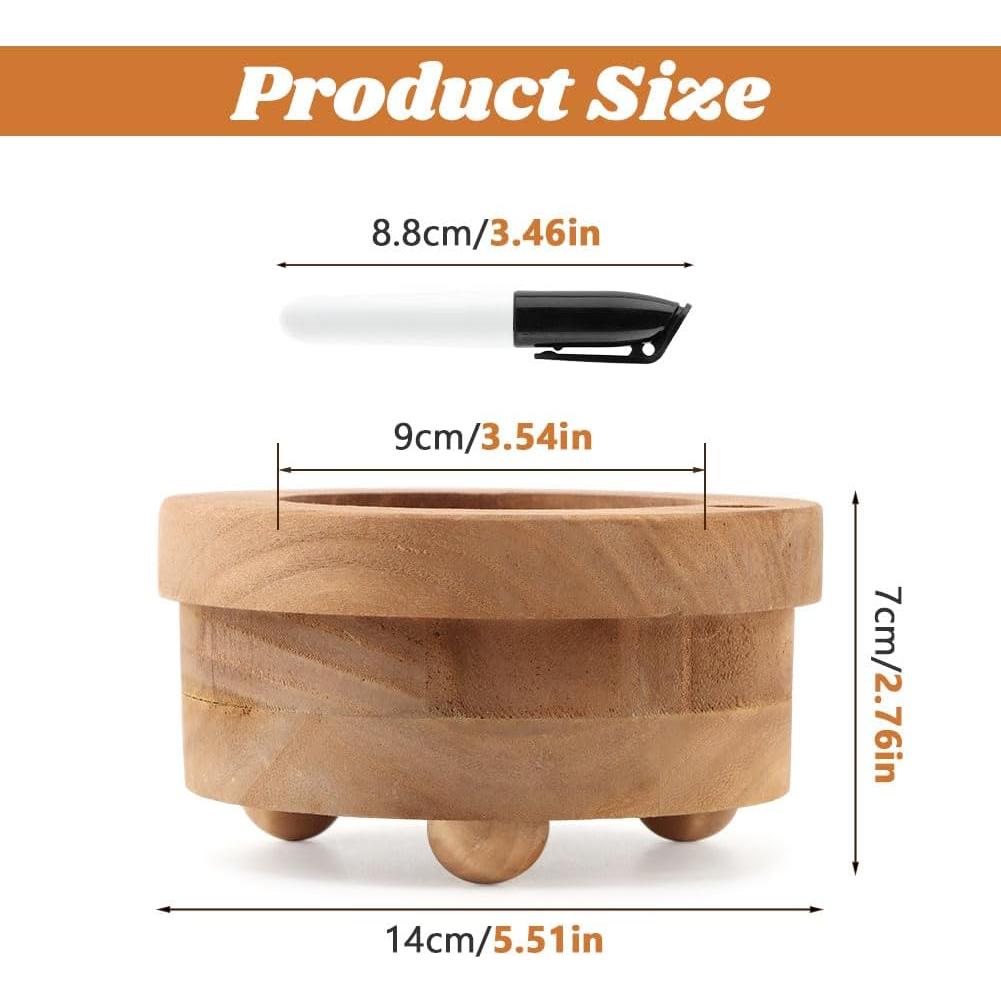 Soporte de Tazas de Madera Zenquark con Ranura para Marcador