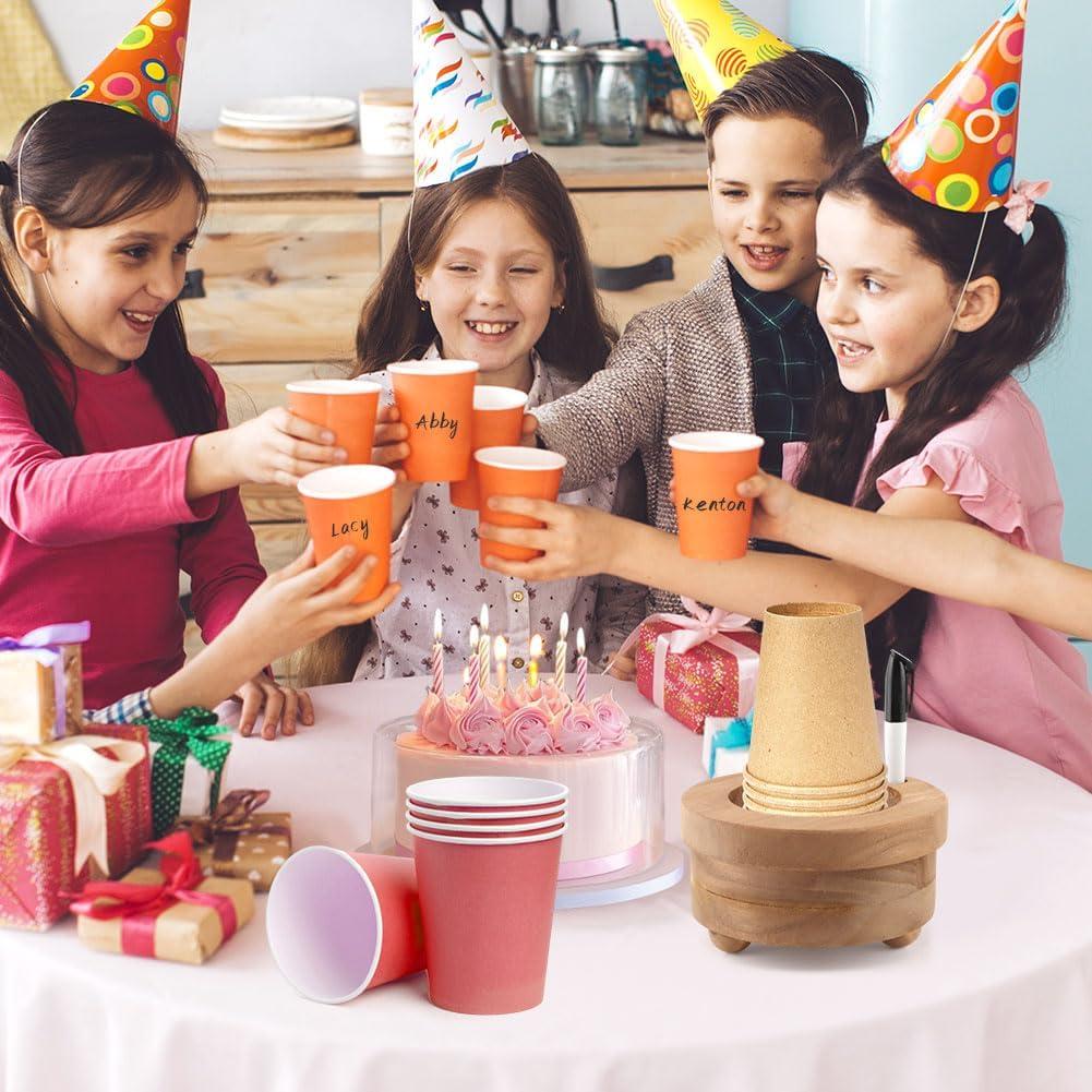 Soporte de Tazas de Madera Zenquark con Ranura para Marcador