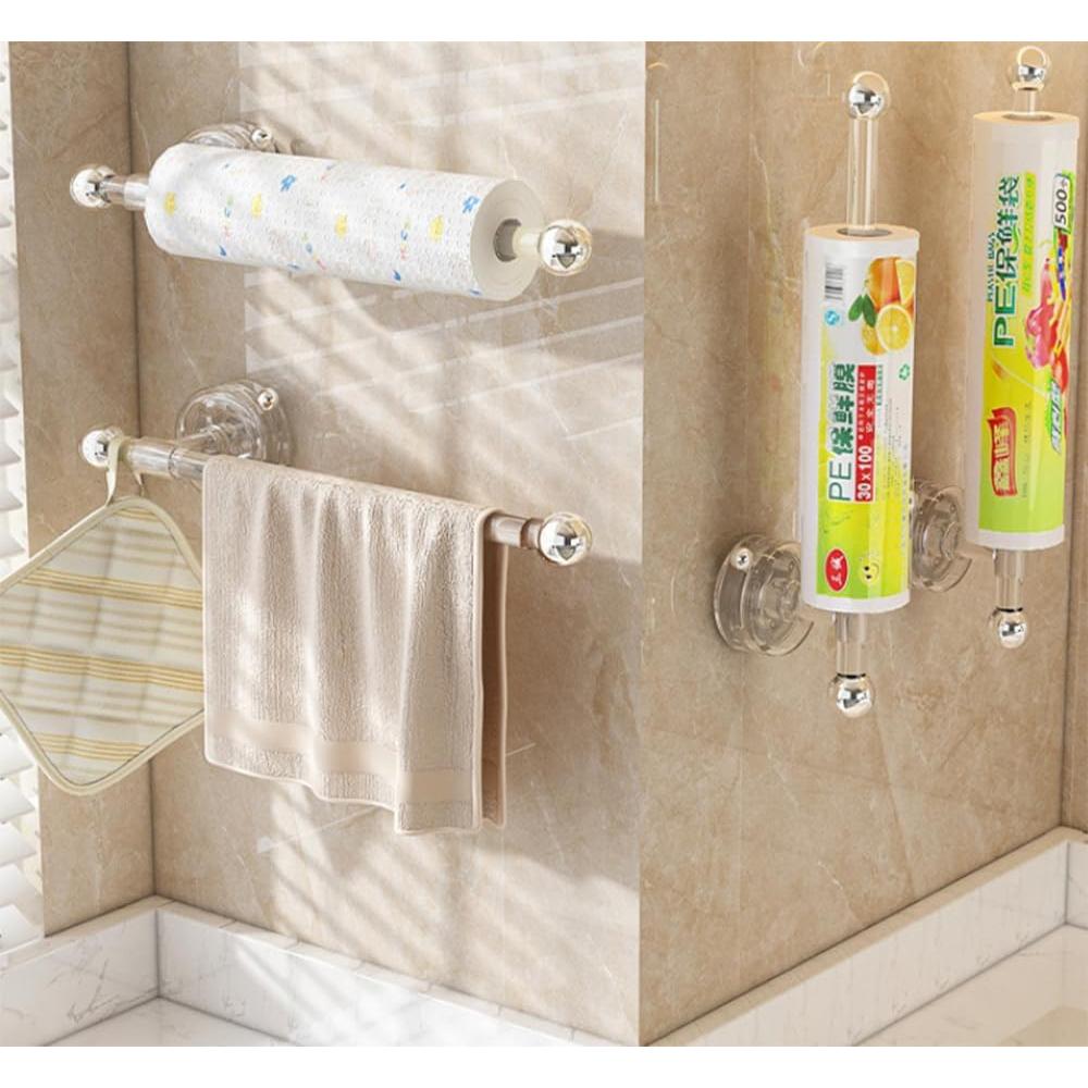 Soporte de Toalla de Papel Cciphy Autoadhesivo Transparente 32cm