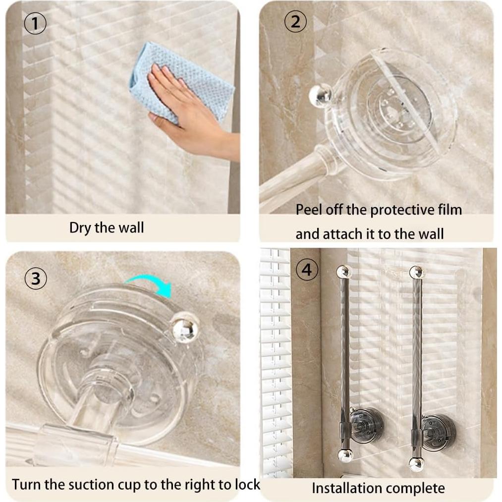 Soporte de Toalla de Papel Cciphy Autoadhesivo Transparente 32cm