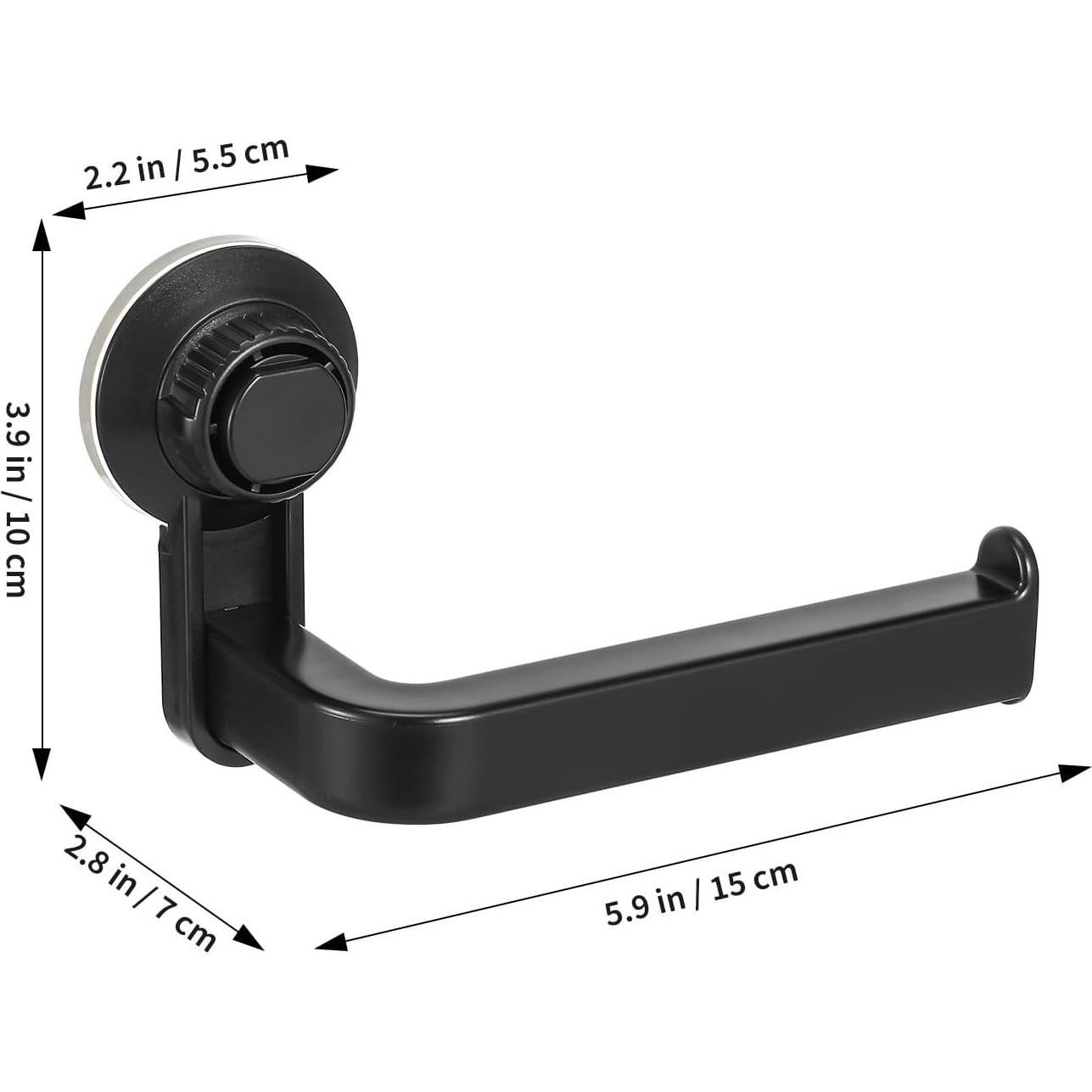 Soporte de Papel Higiénico Montado en Pared Operitacx Negro ABS