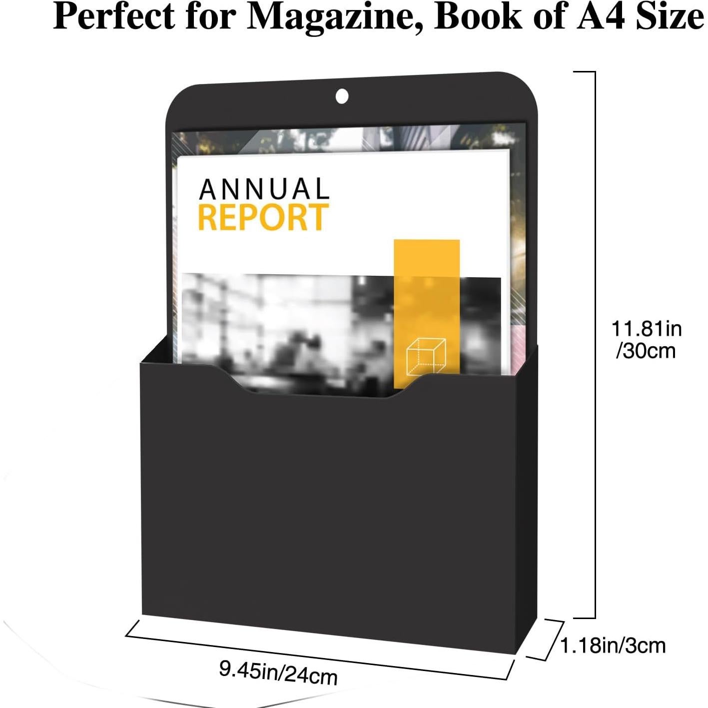 Soporte Magnético MoKo A4 para Archivos y Papelería - 2 Piezas Negro