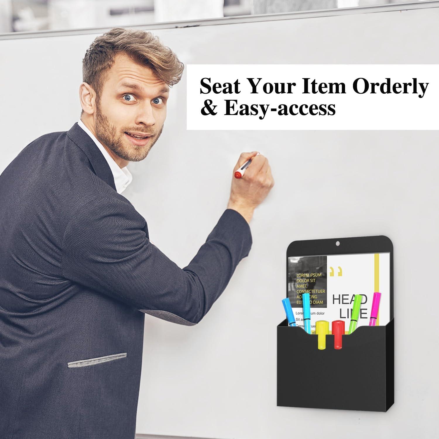 Soporte Magnético MoKo A4 para Archivos y Papelería - 2 Piezas Negro