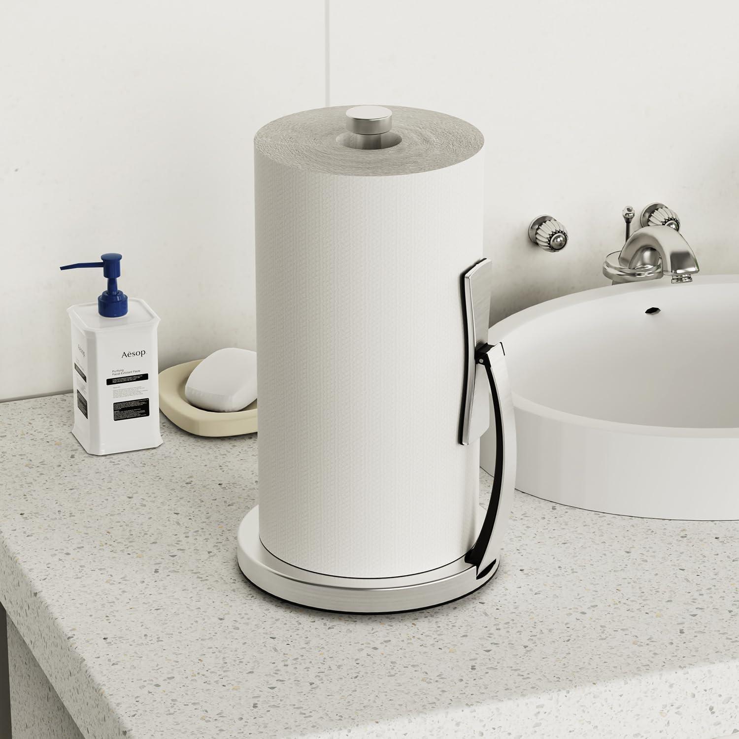 Soporte de Toallas de Papel VEHHE con Ventosas y Brazo de Resorte