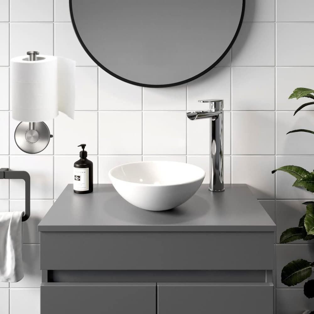 Soporte de Papel Higiénico DGYB con Ventosa - Acero Inoxidable 14.7 cm