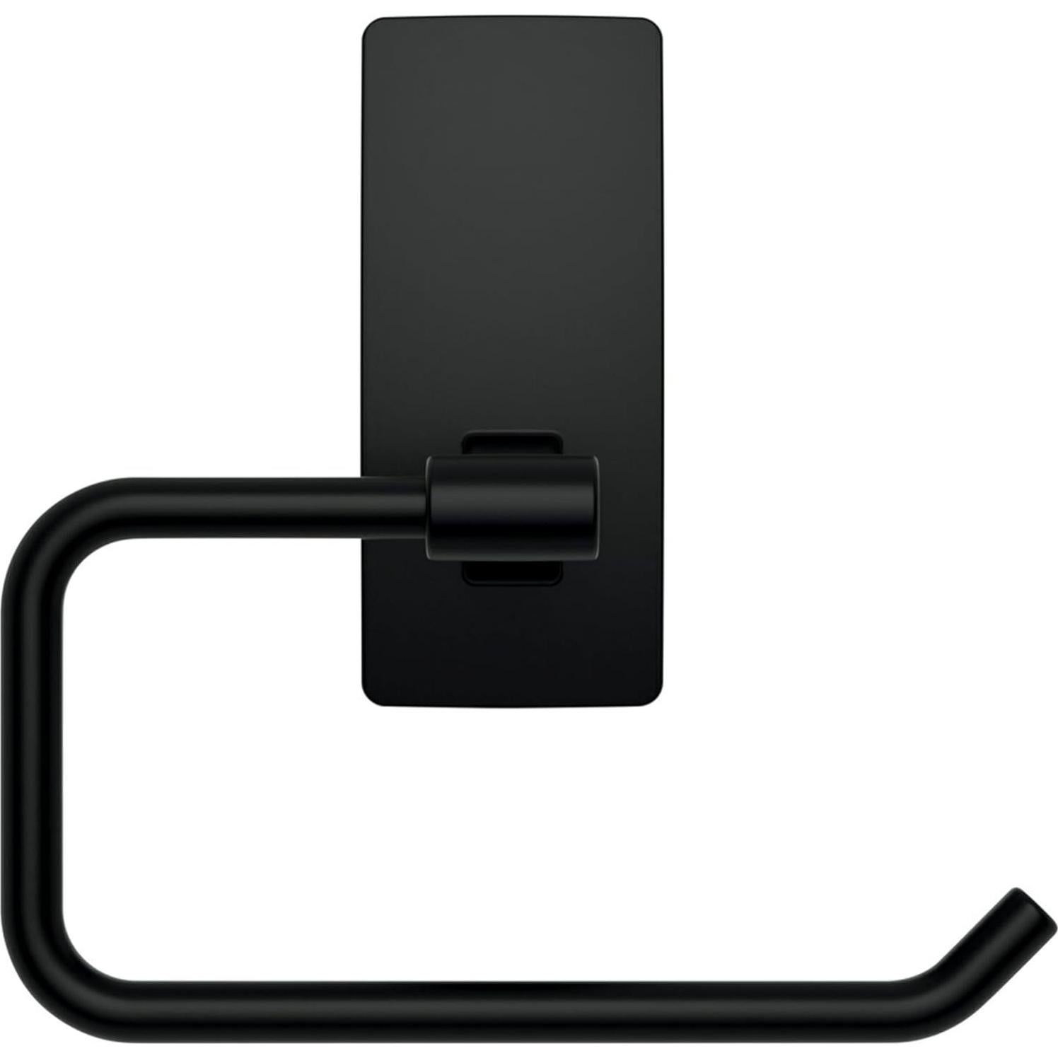 Soporte de Papel Higiénico Command Negro Mate Autoadhesivo