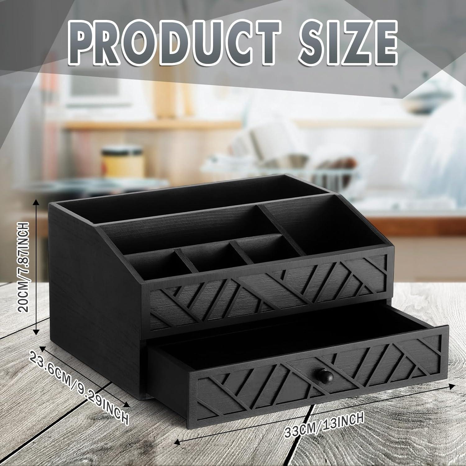 Dispensador de Platos de Papel Marsui, Organizador de Madera 34x26.6 cm