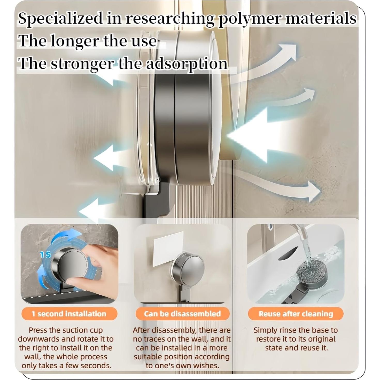 Soporte de Papel Higiénico Styptika con Ventosa y Ganchos de Metal