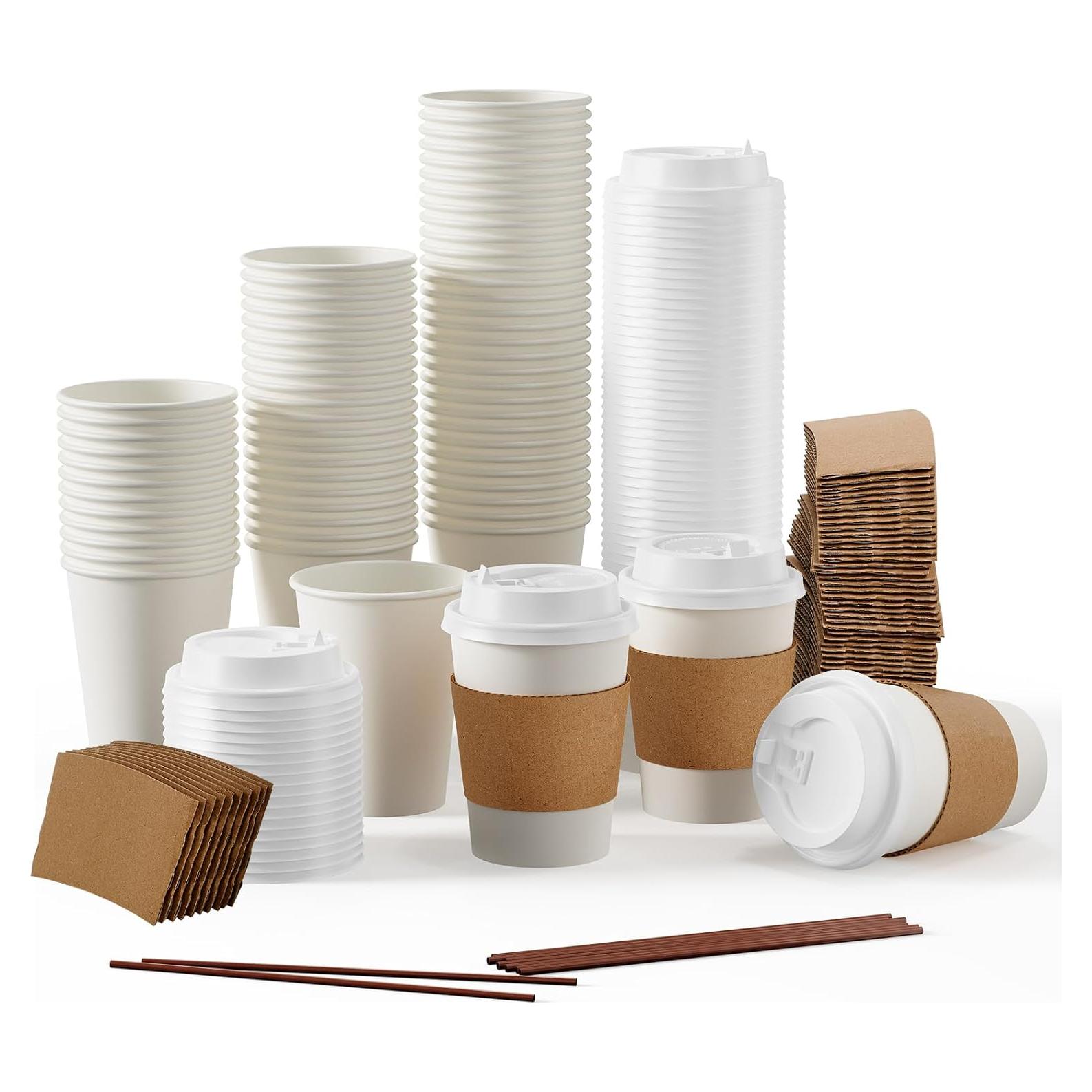 Tazas de Papel Desechables FIESTA JOLLY 12 oz - Paquete de 50