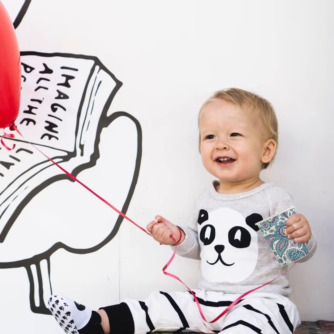 300 Tazas de Papel Desechables 5 oz Clawsoff Floral Grises