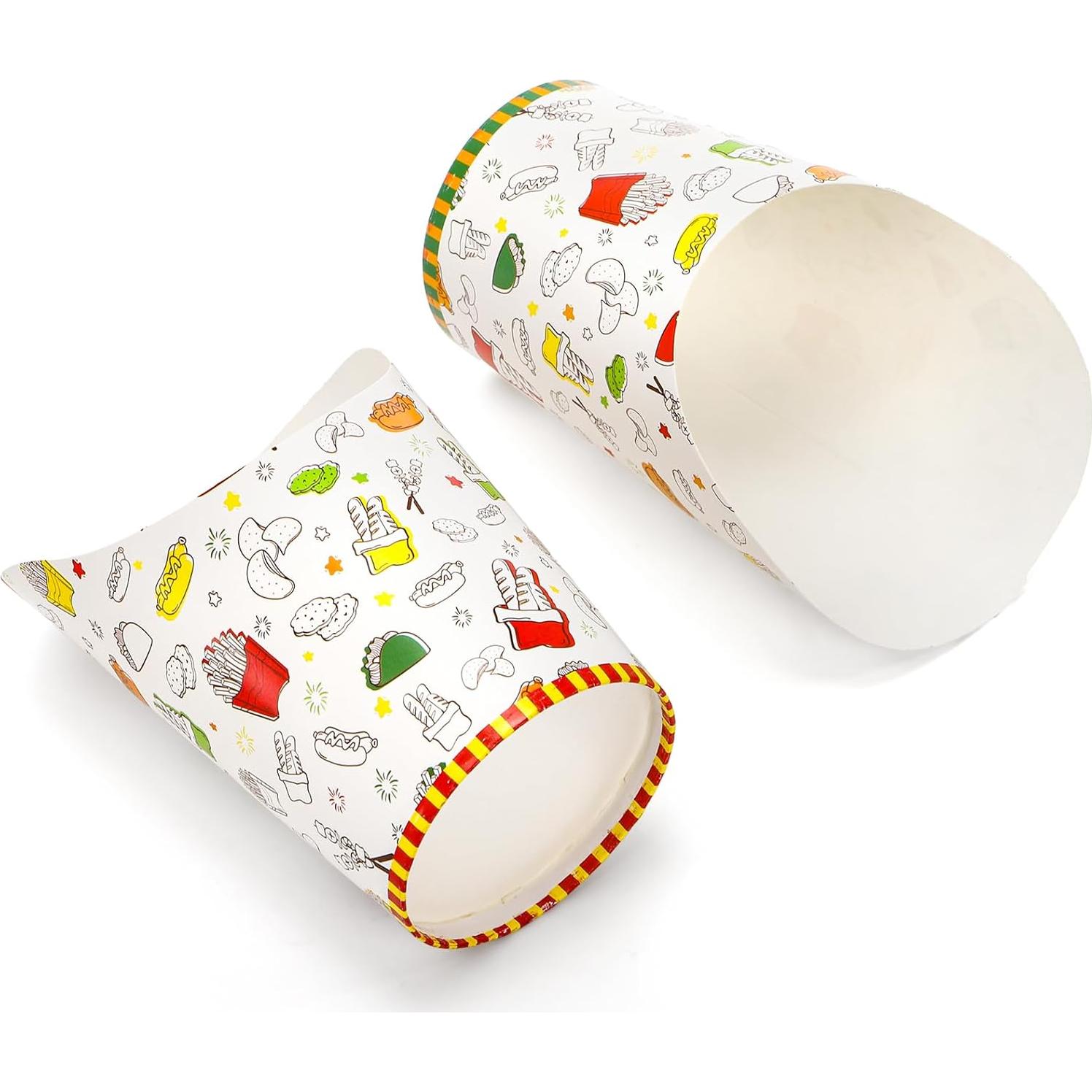 200 Tazas de Papel Desechables ELFULLY 14 oz a Prueba de Fugas