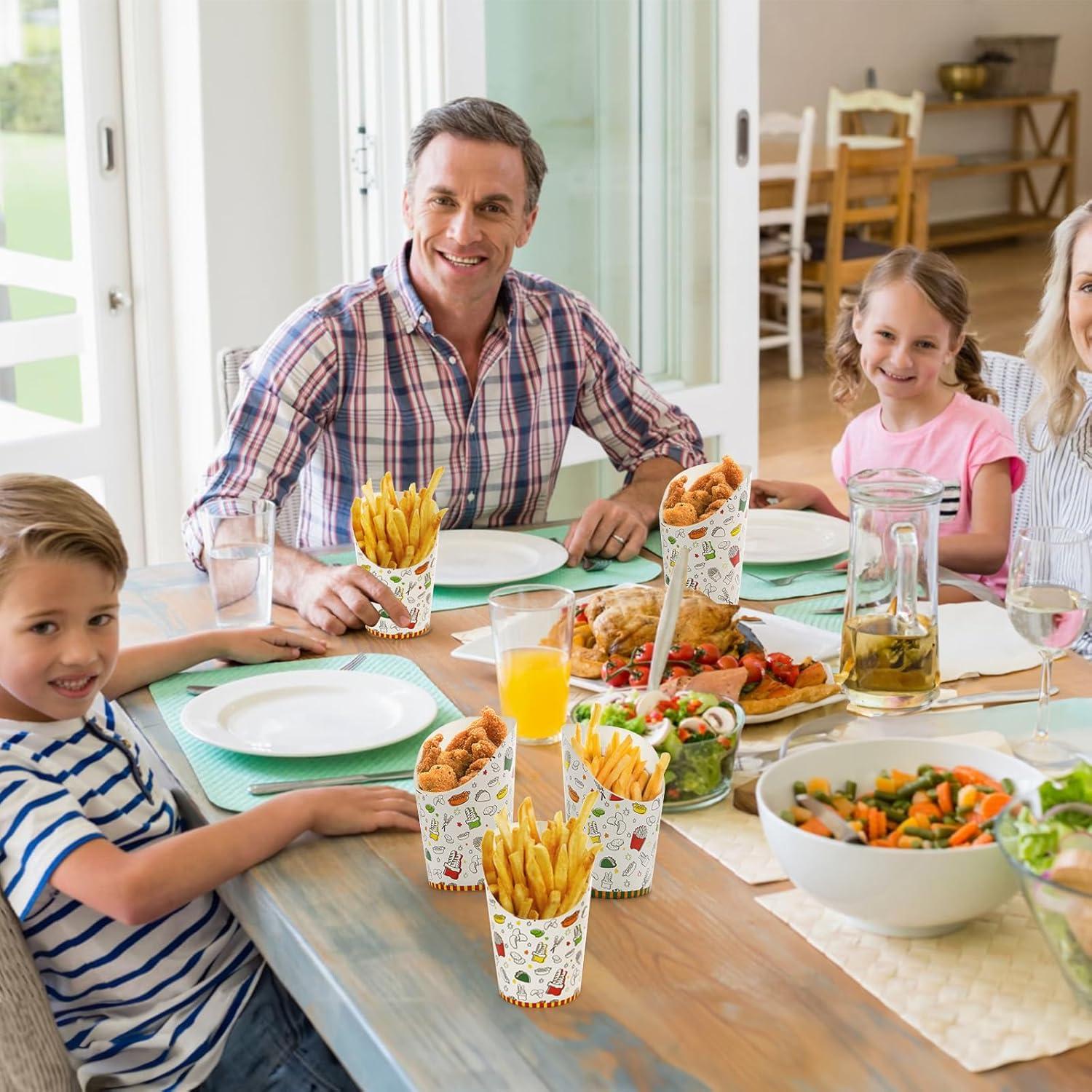 200 Tazas de Papel Desechables ELFULLY 14 oz a Prueba de Fugas