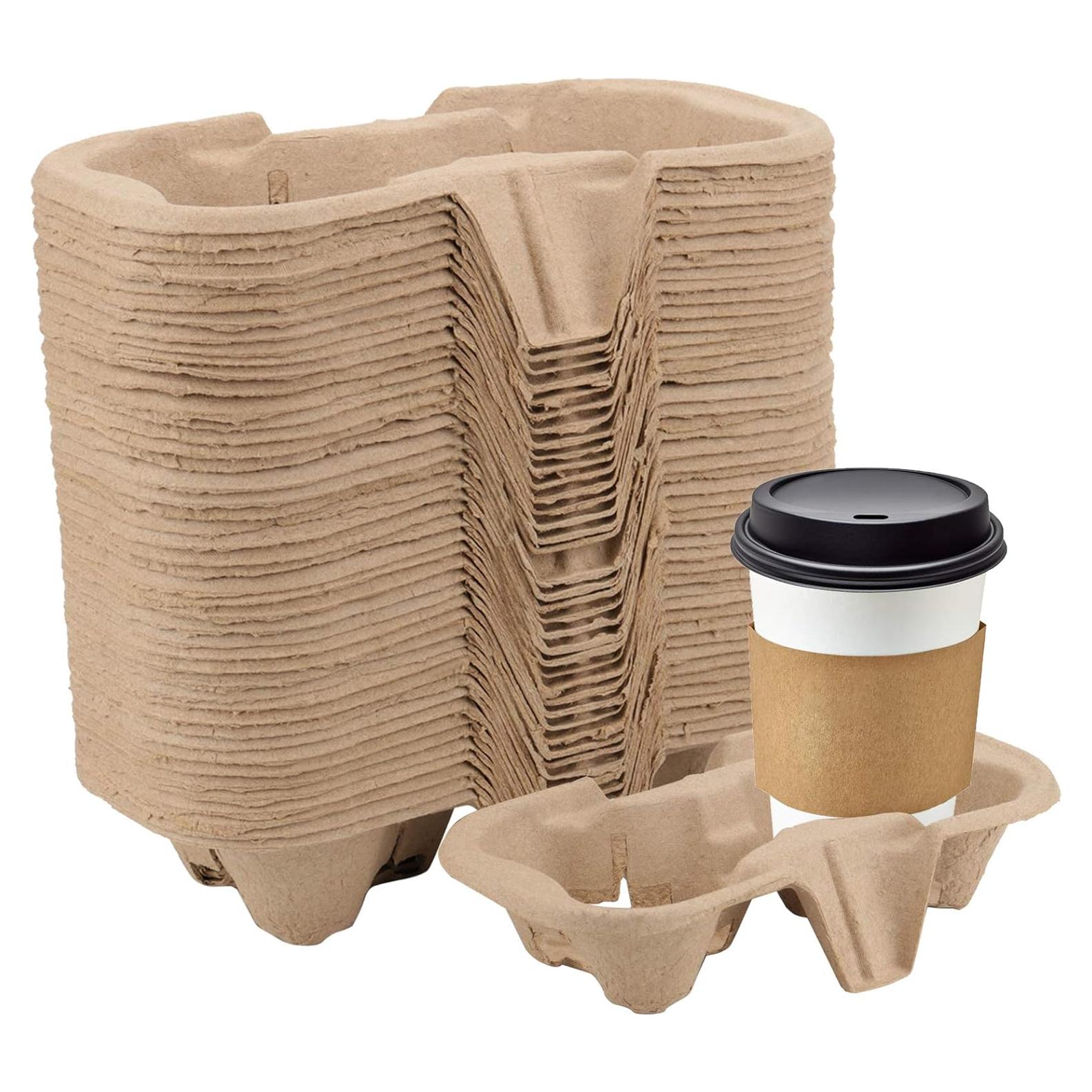 Soporte de Bebidas HOZEON 100 Unidades Fibra de Pulpa Ecológica