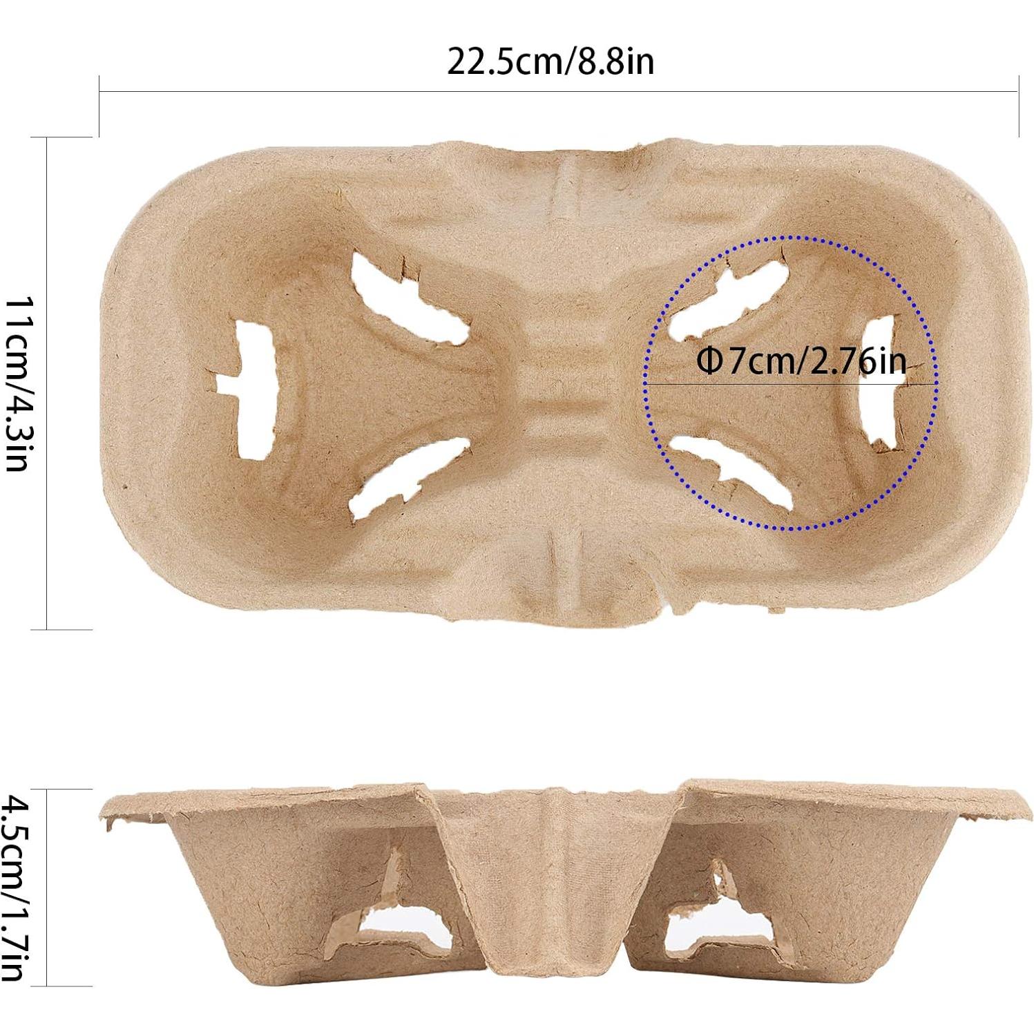 Soporte de Bebidas HOZEON 100 Unidades Fibra de Pulpa Ecológica