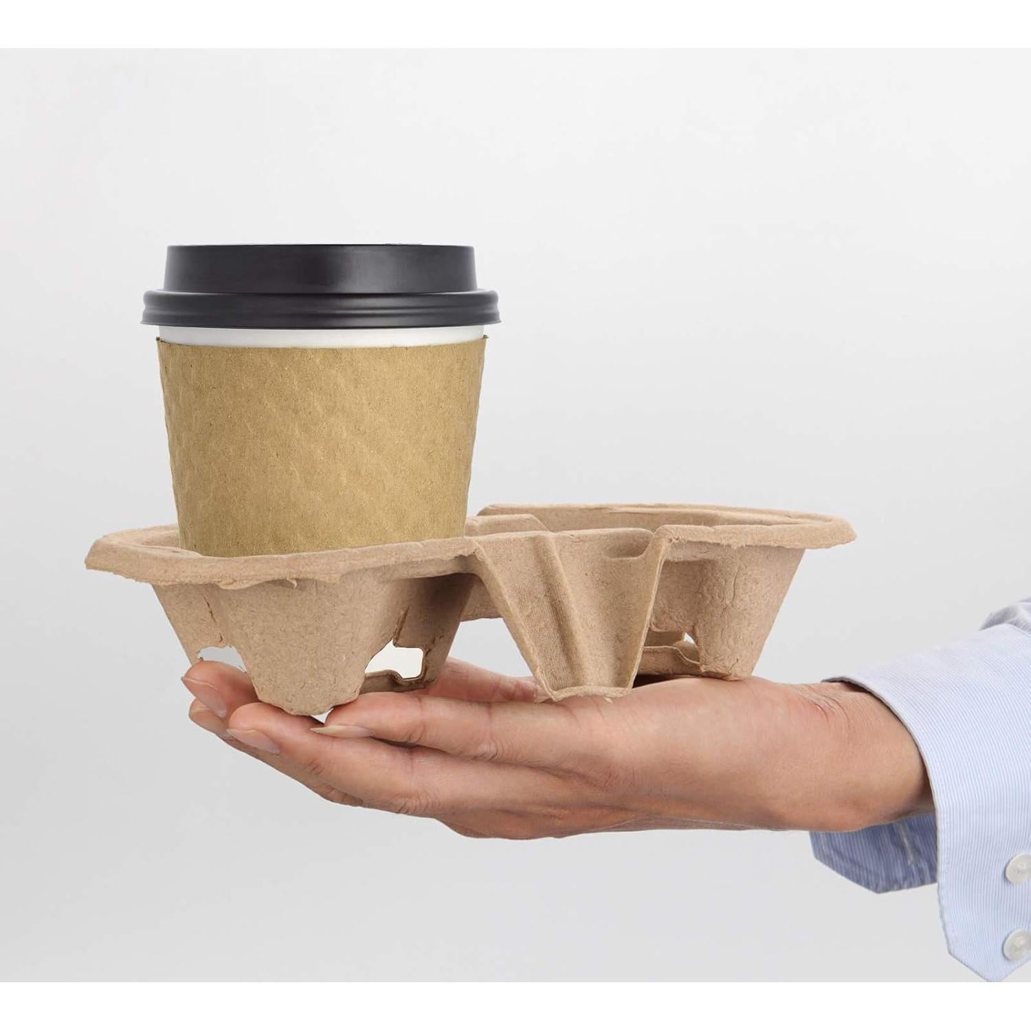 Soporte de Bebidas HOZEON 100 Unidades Fibra de Pulpa Ecológica