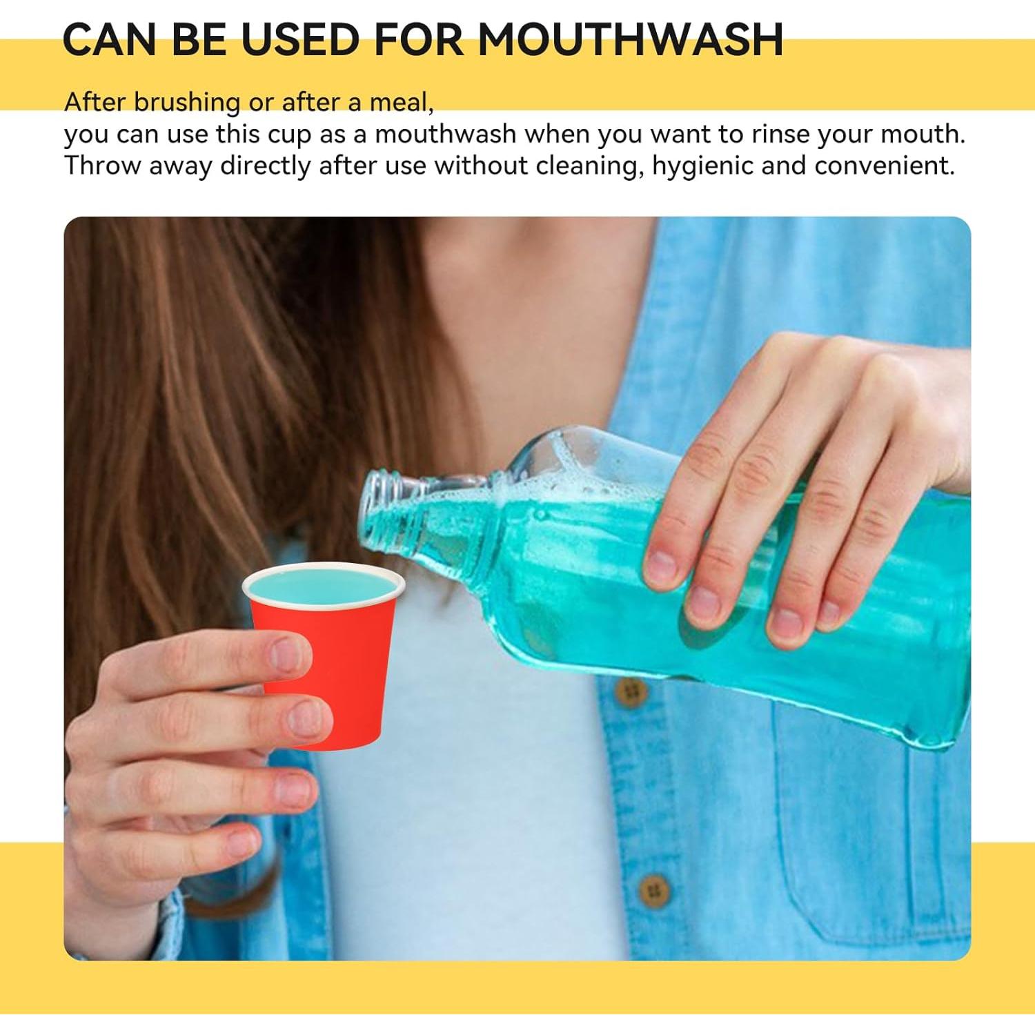 Paquete de 100 vasos de papel desechables rojos 3 oz Prgery