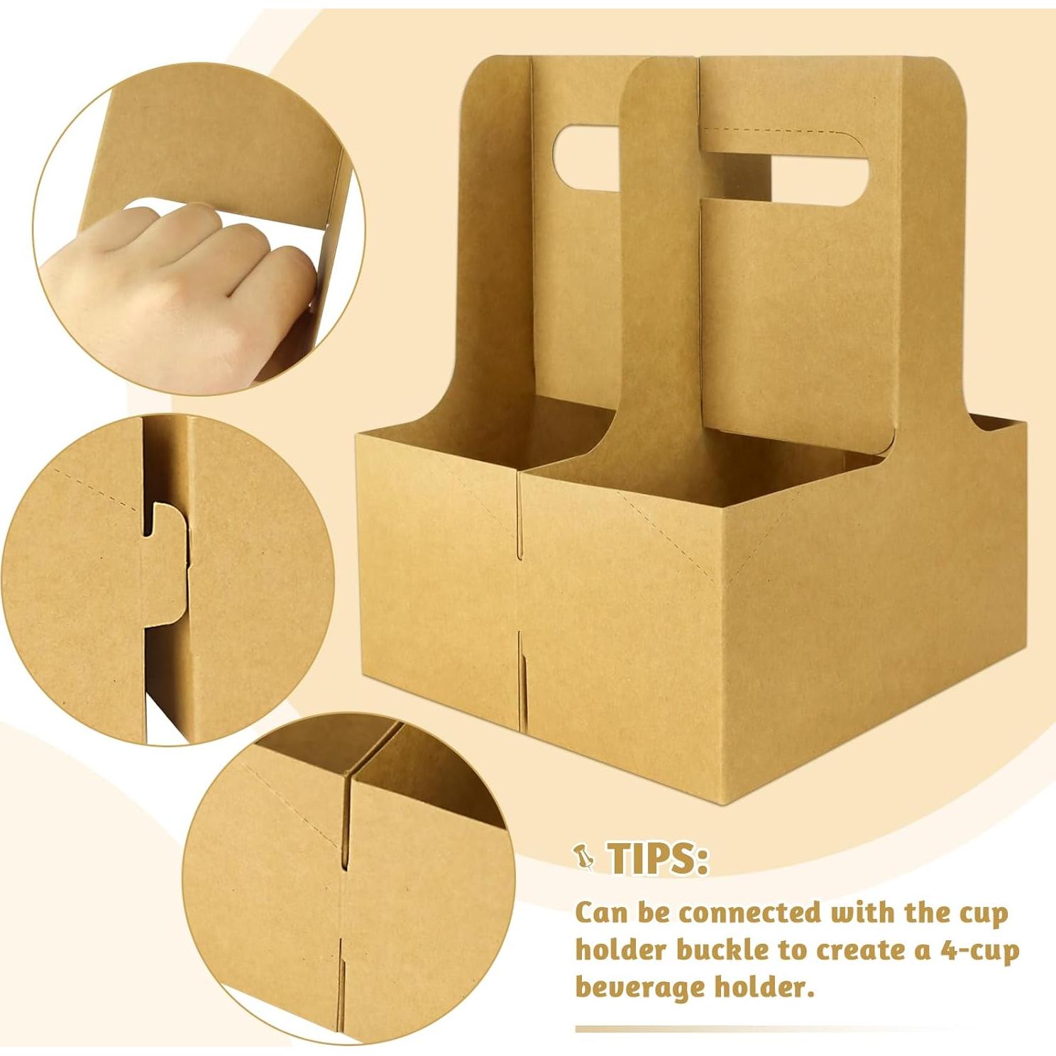 20 Soportes de Bebidas Desechables CZWESTC para 2 Tazas