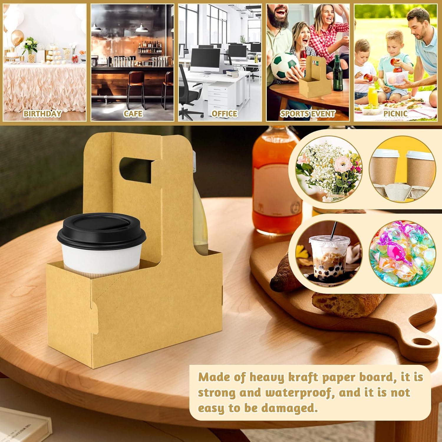 20 Soportes de Bebidas Desechables CZWESTC para 2 Tazas