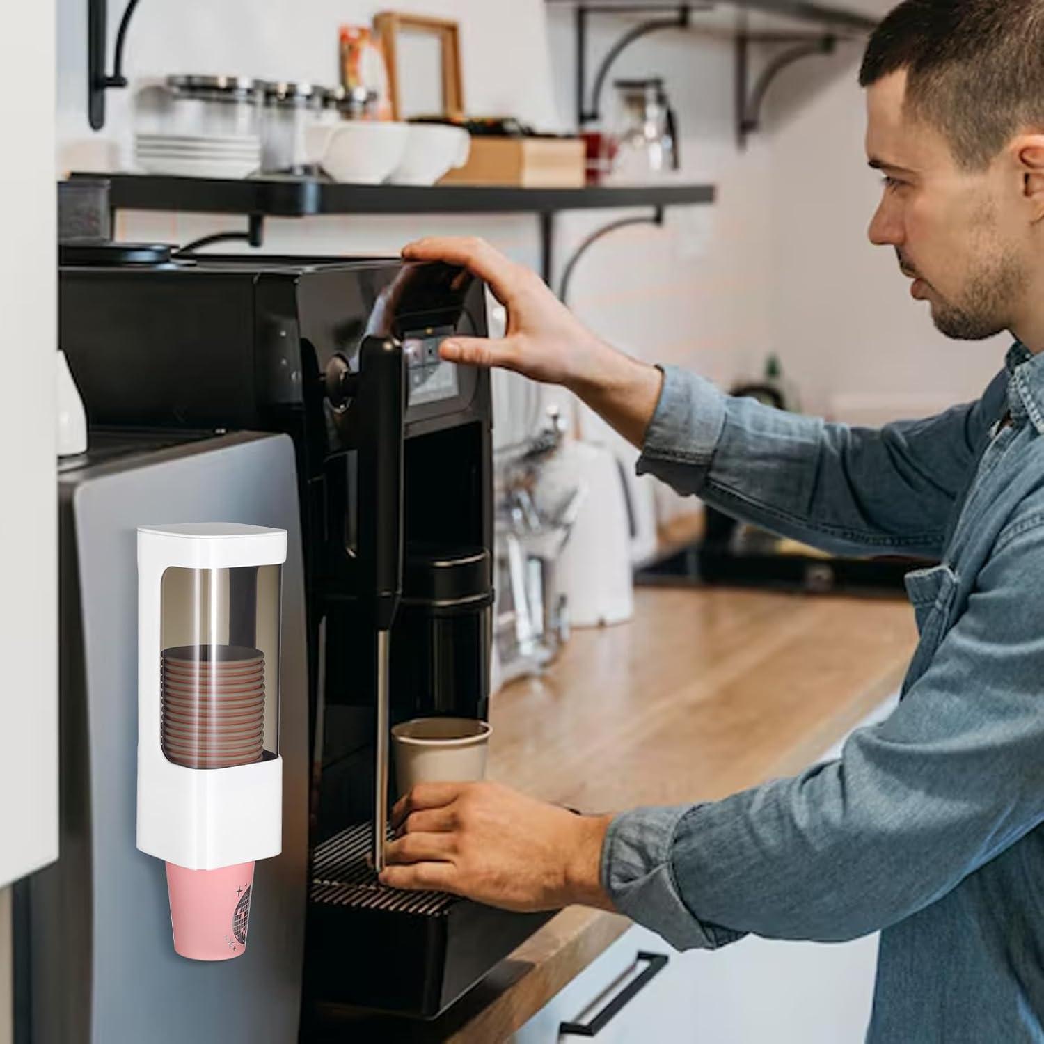 Dispensador de Vasos Molain 3PCS Blanco para Pared 24x9x9cm