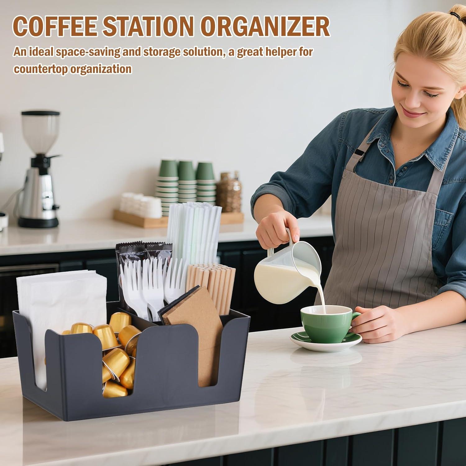 Organizador de Vasos de Plástico MYITYARD 6 Compartimentos Negro