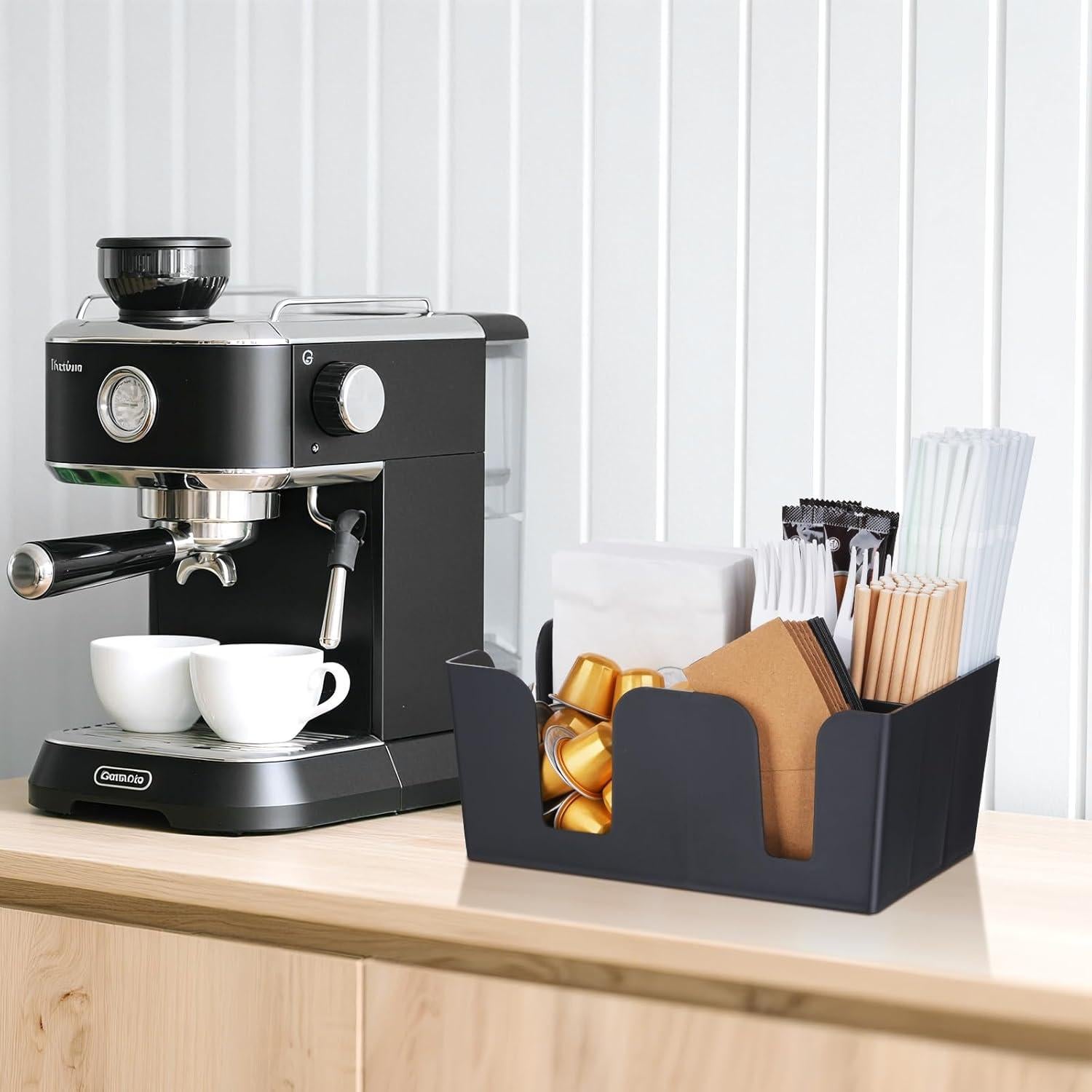 Organizador de Vasos de Plástico MYITYARD 6 Compartimentos Negro