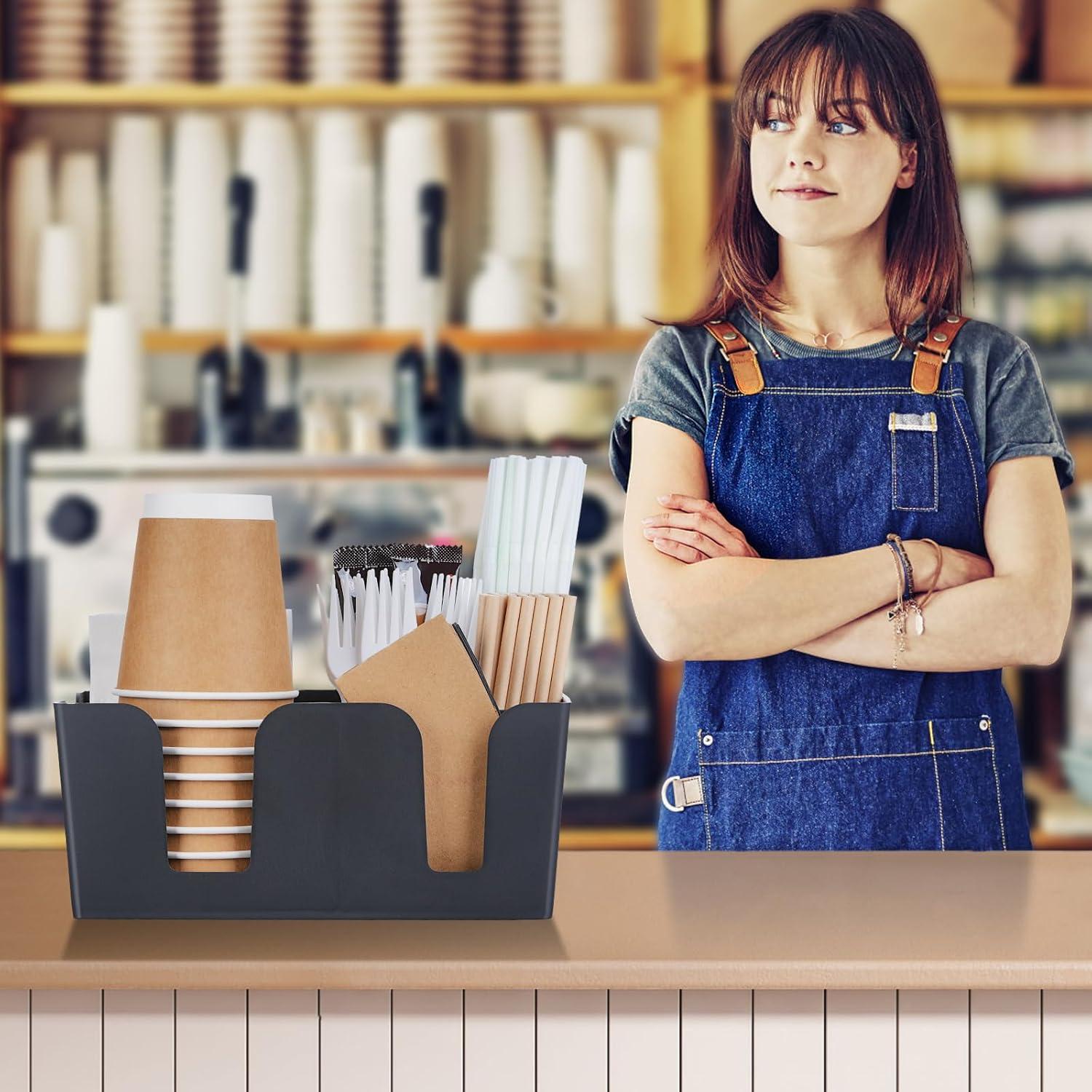 Organizador de Vasos de Plástico MYITYARD 6 Compartimentos Negro