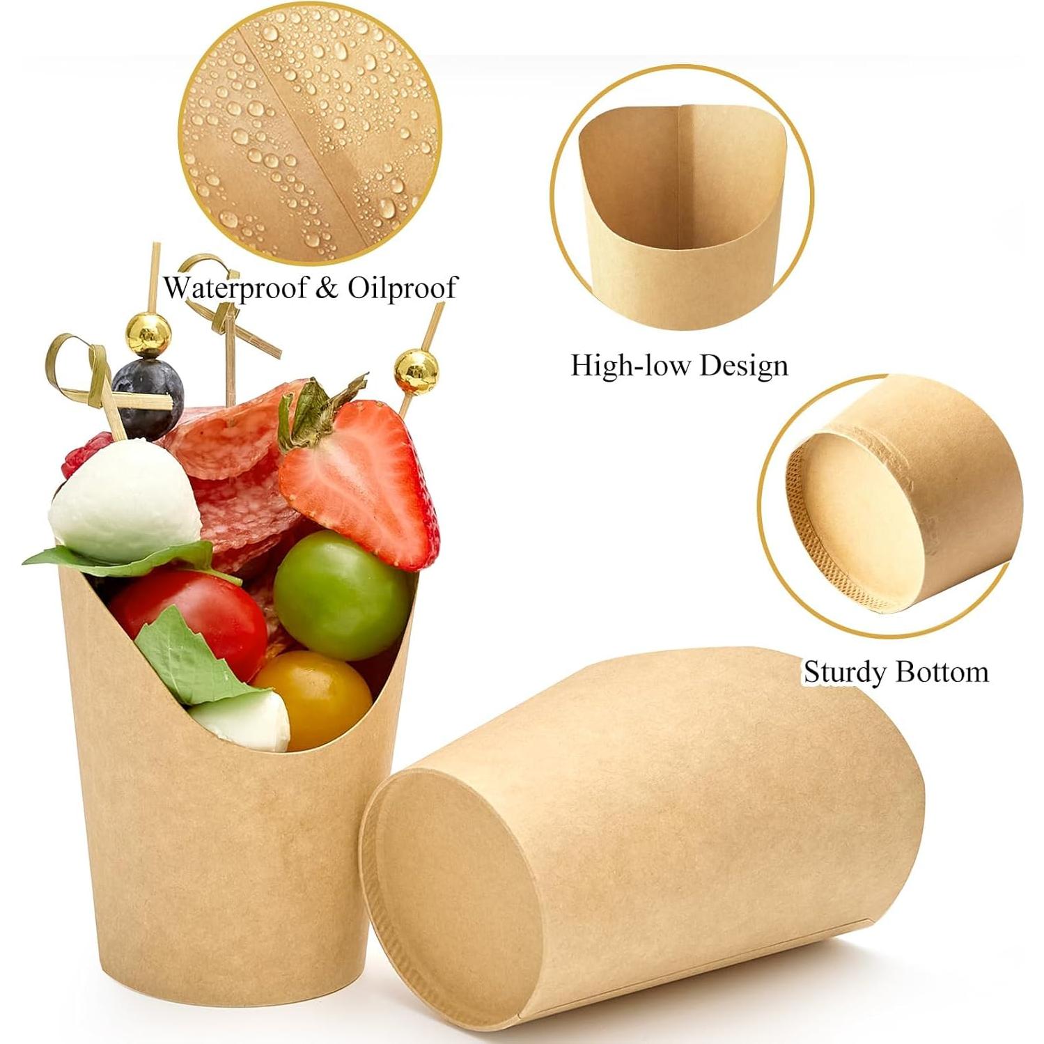 100 Copas de Charcutería ZORRITA 8 oz + 400 Palillos Desechables