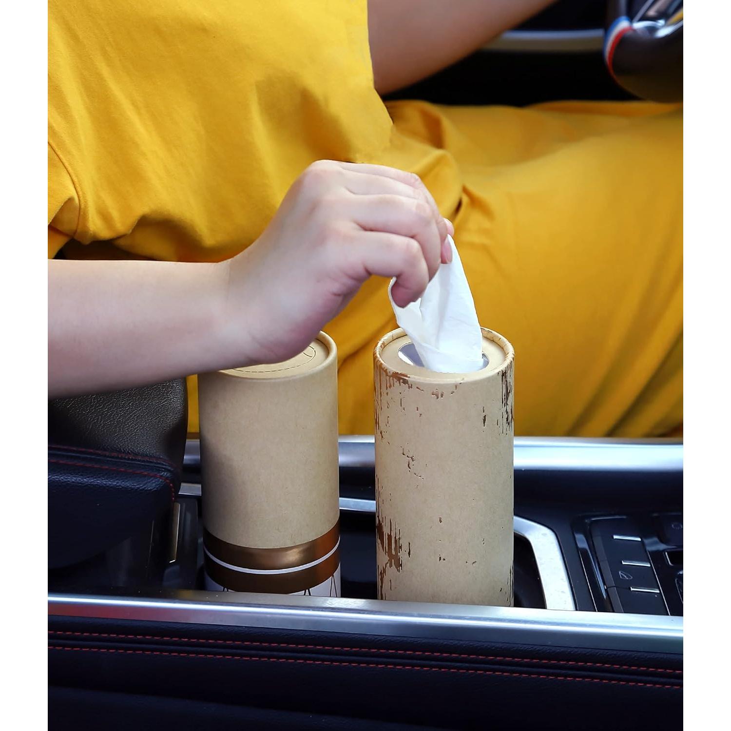 Soporte de Vaso para Auto Winoo con Pañuelos 4 PK Cilindro