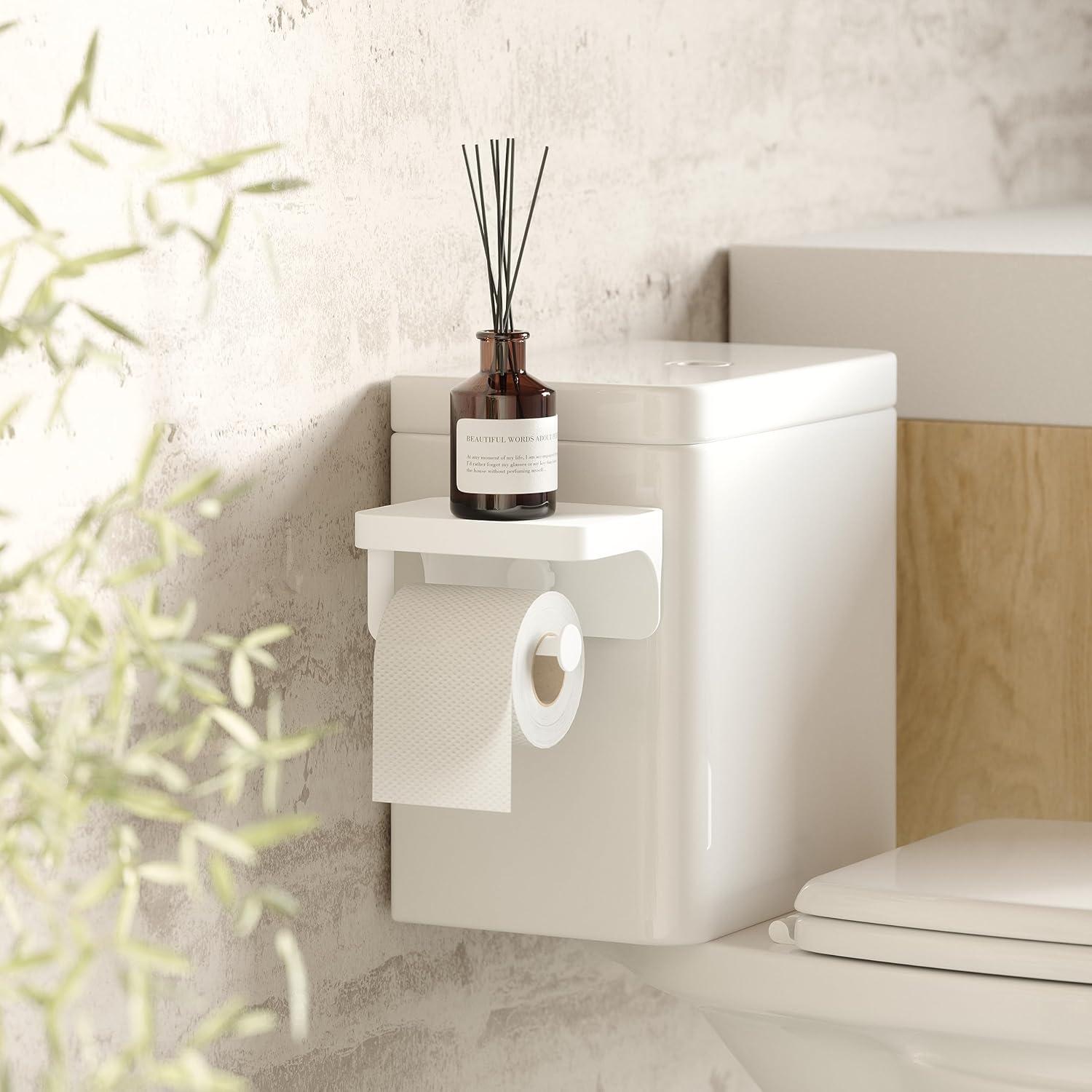 Soporte y Estante Adhesivo para Papel Higiénico Umbra Flex Blanco