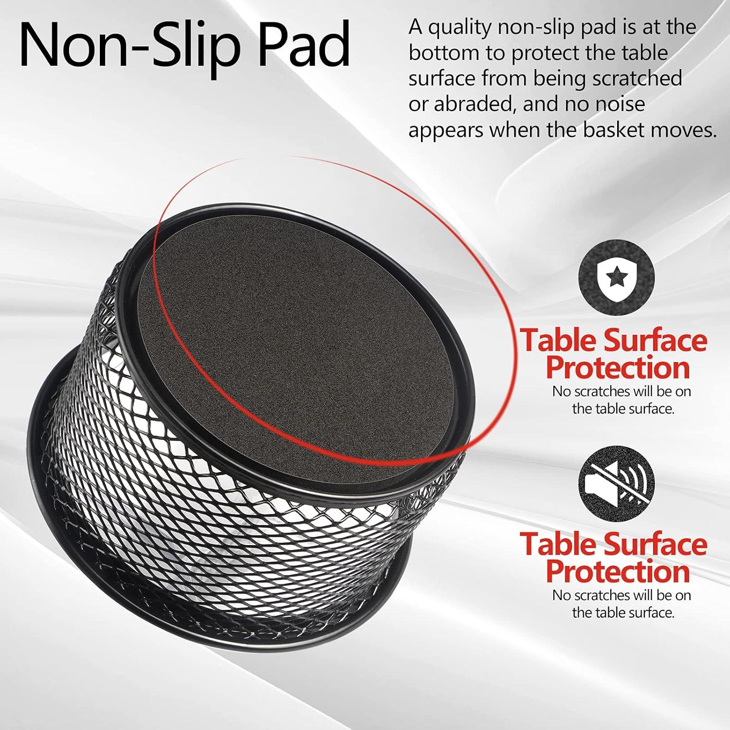 Organizador de Escritorio Apilable grwanpen - Malla Metal Negra