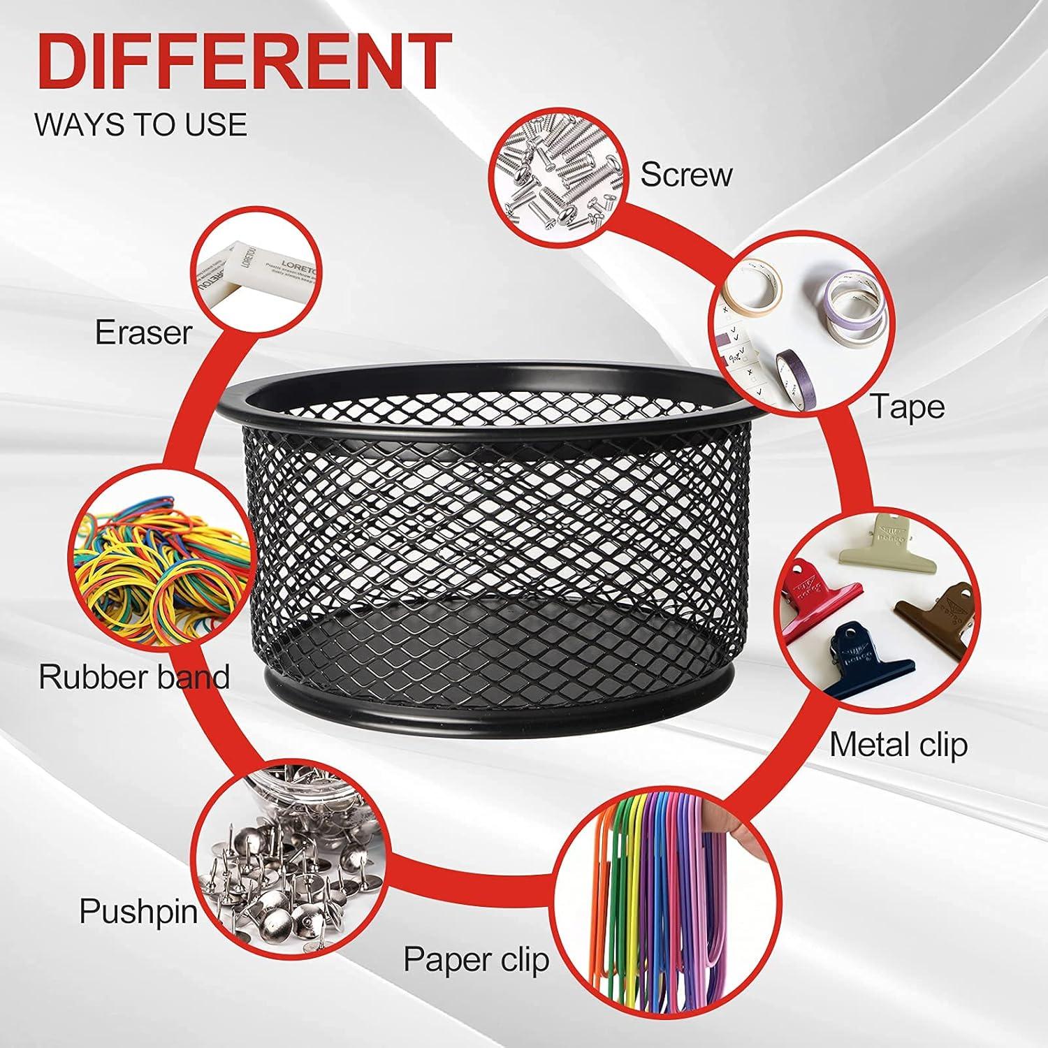 Organizador de Escritorio Apilable grwanpen - Malla Metal Negra