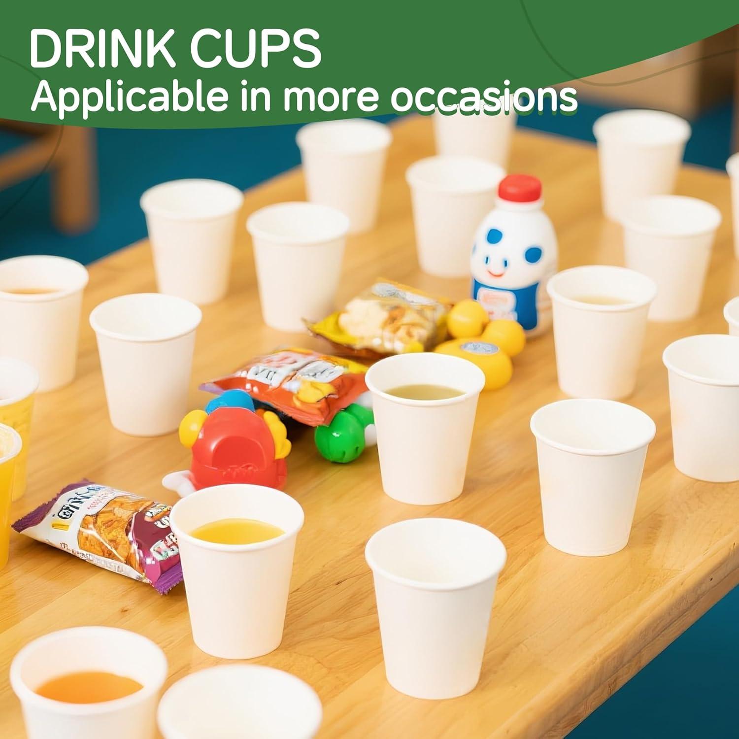 Paquete de 300 Vasos de Papel Desechables ECOEXTRA 3 oz