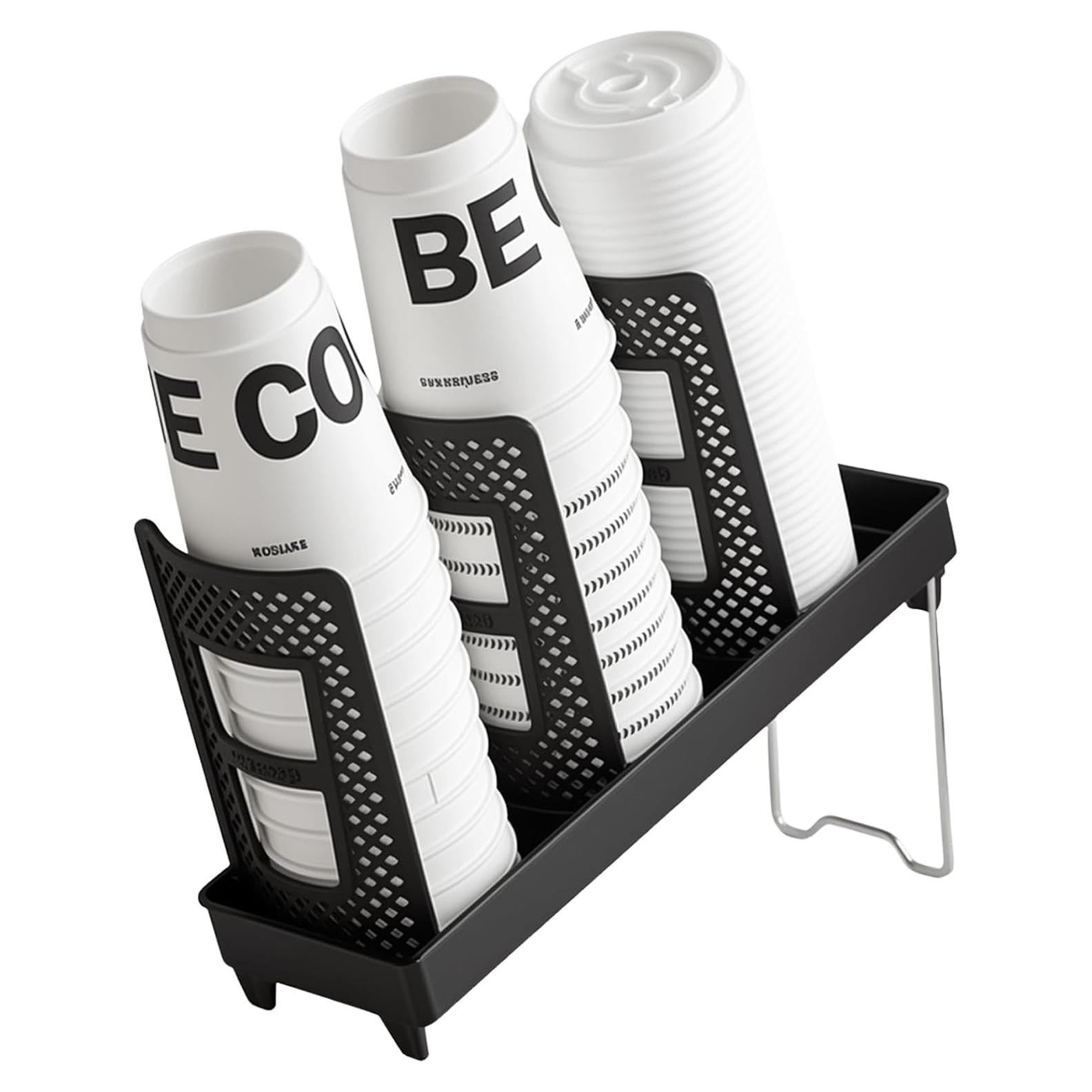 Soporte Organizador de Tazas Kruysozz - Negro, 6 Compartimentos