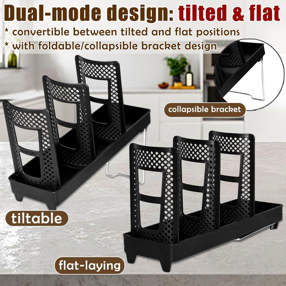 Soporte Organizador de Tazas Kruysozz - Negro, 6 Compartimentos