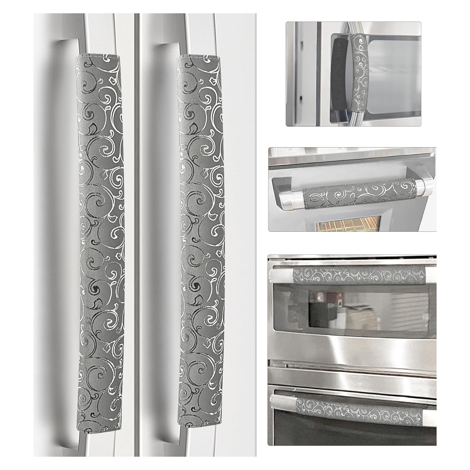 Cubiertas para Manijas de Refrigerador Luludamier - Juego de 6 Gris