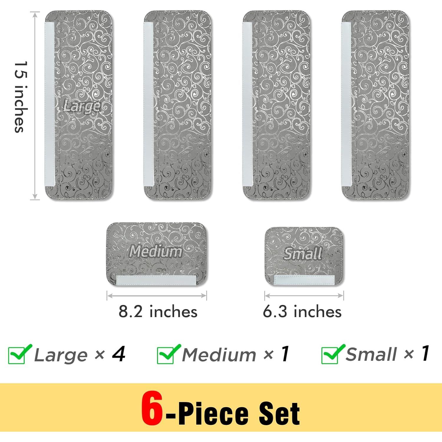 Cubiertas para Manijas de Refrigerador Luludamier - Juego de 6 Gris