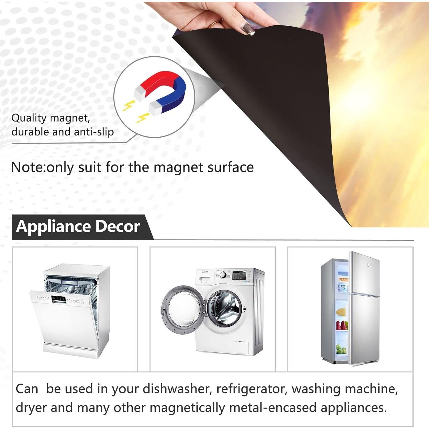 Cubierta Magnética para Lavavajillas BOENLE 58.42x66.04 cm Montañas