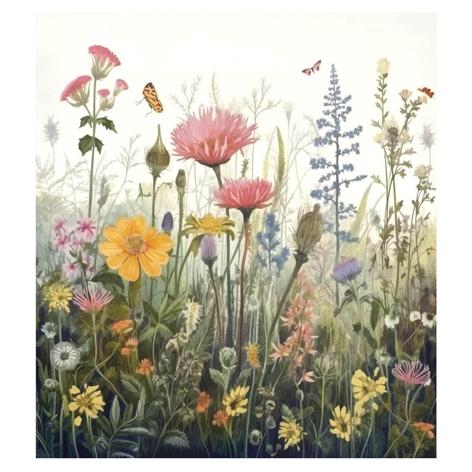 Cubierta Magnética Decorativa para Lavavajillas GUIJI Flores 58.4x66 cm