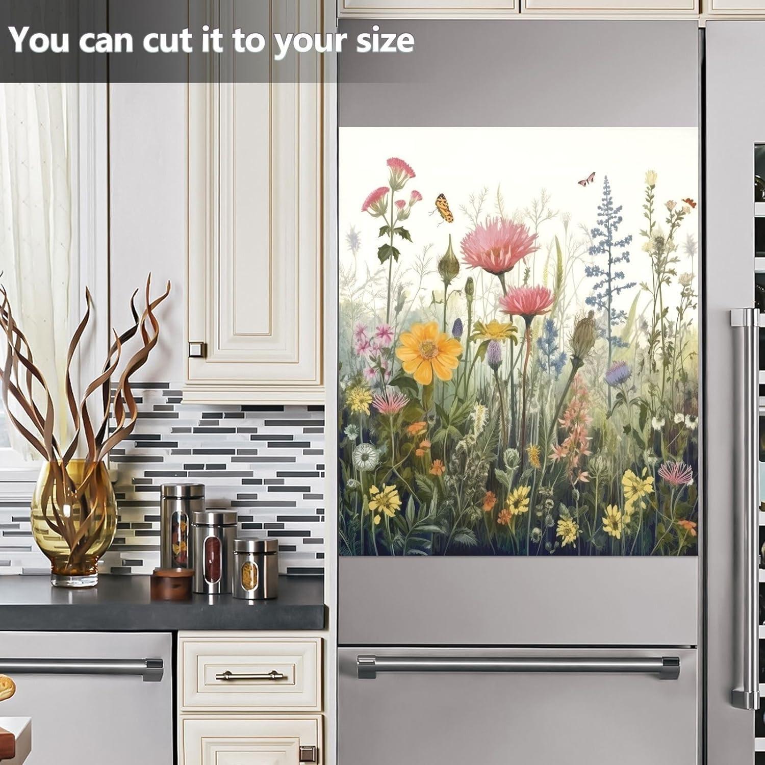 Cubierta Magnética Decorativa para Lavavajillas GUIJI Flores 58.4x66 cm