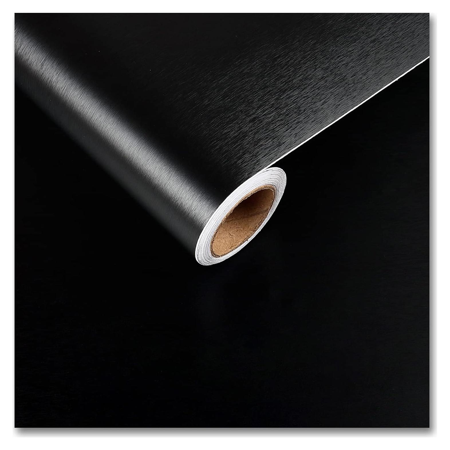 Papel Contacto Autoadhesivo CRE8TIVE Negro Cepillado 12x9m