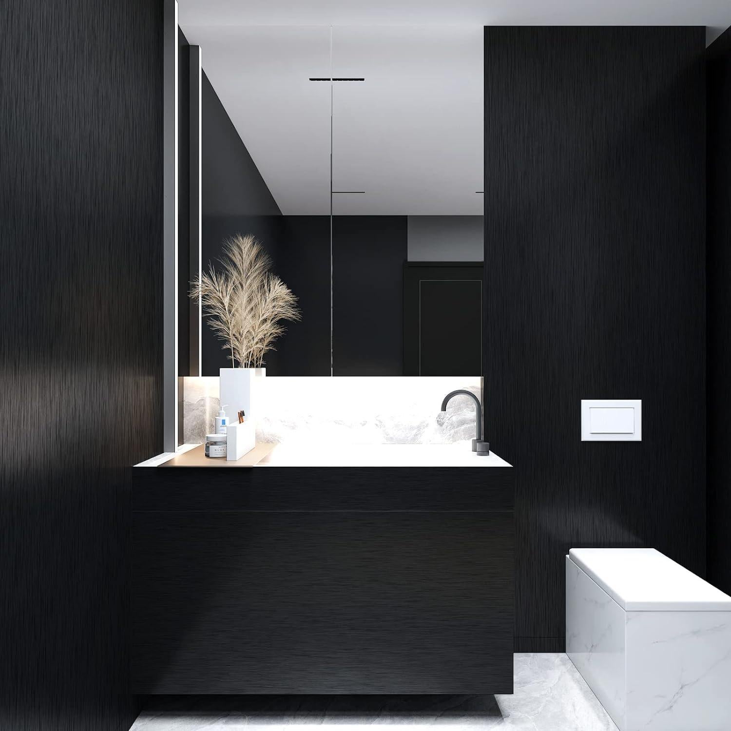 Papel Contacto Autoadhesivo CRE8TIVE Negro Cepillado 12x9m