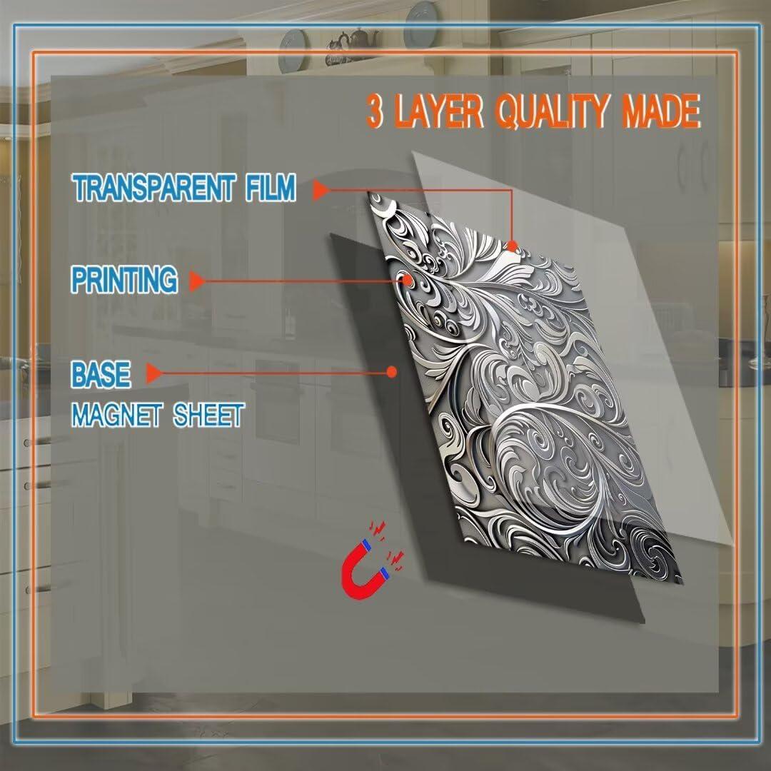 Cubierta Magnética para Lavavajillas Genérico Vides Negras 58.5x66 cm