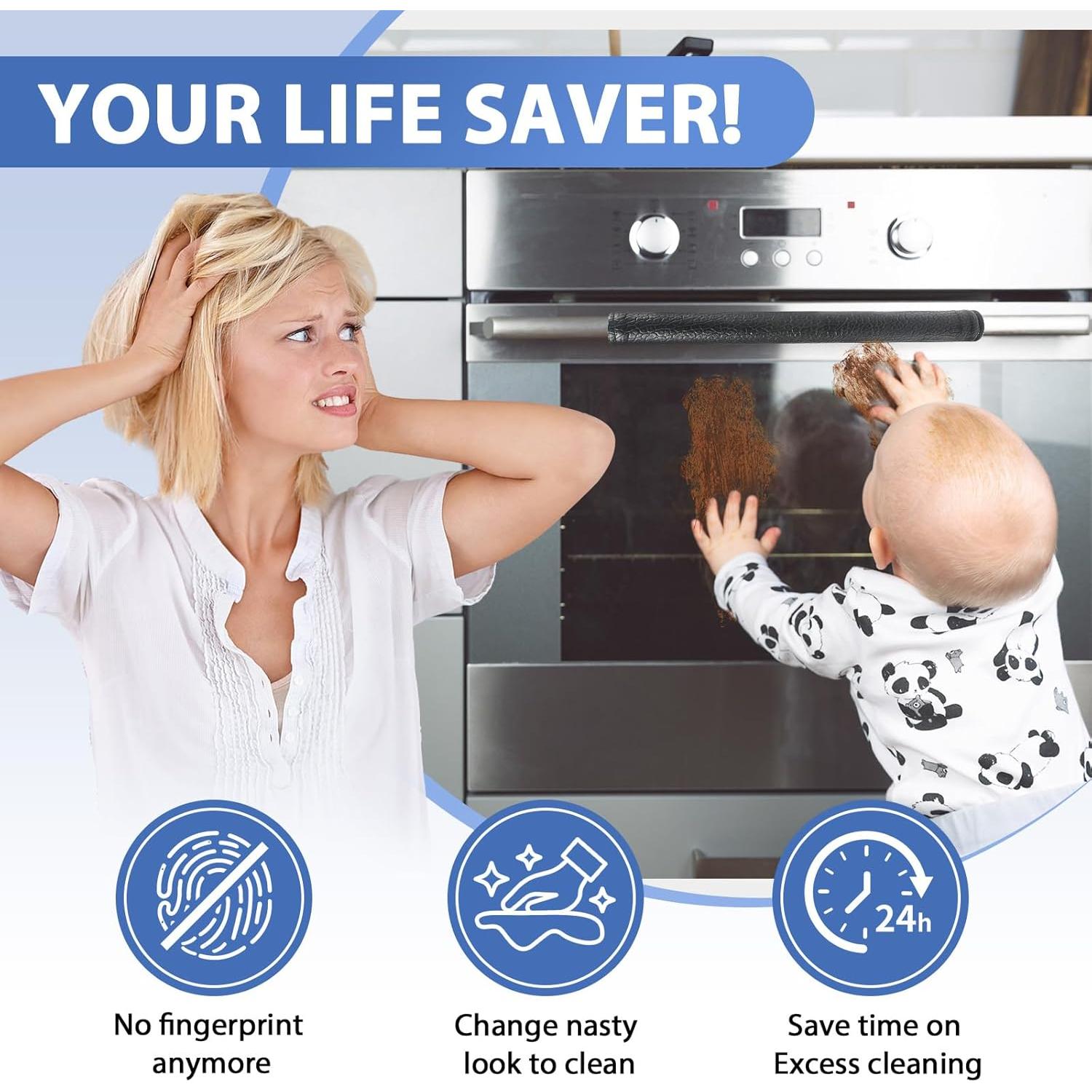 Cubiertas de Manijas de Refrigerador OUGAR8 - Impermeables, 2 Piezas